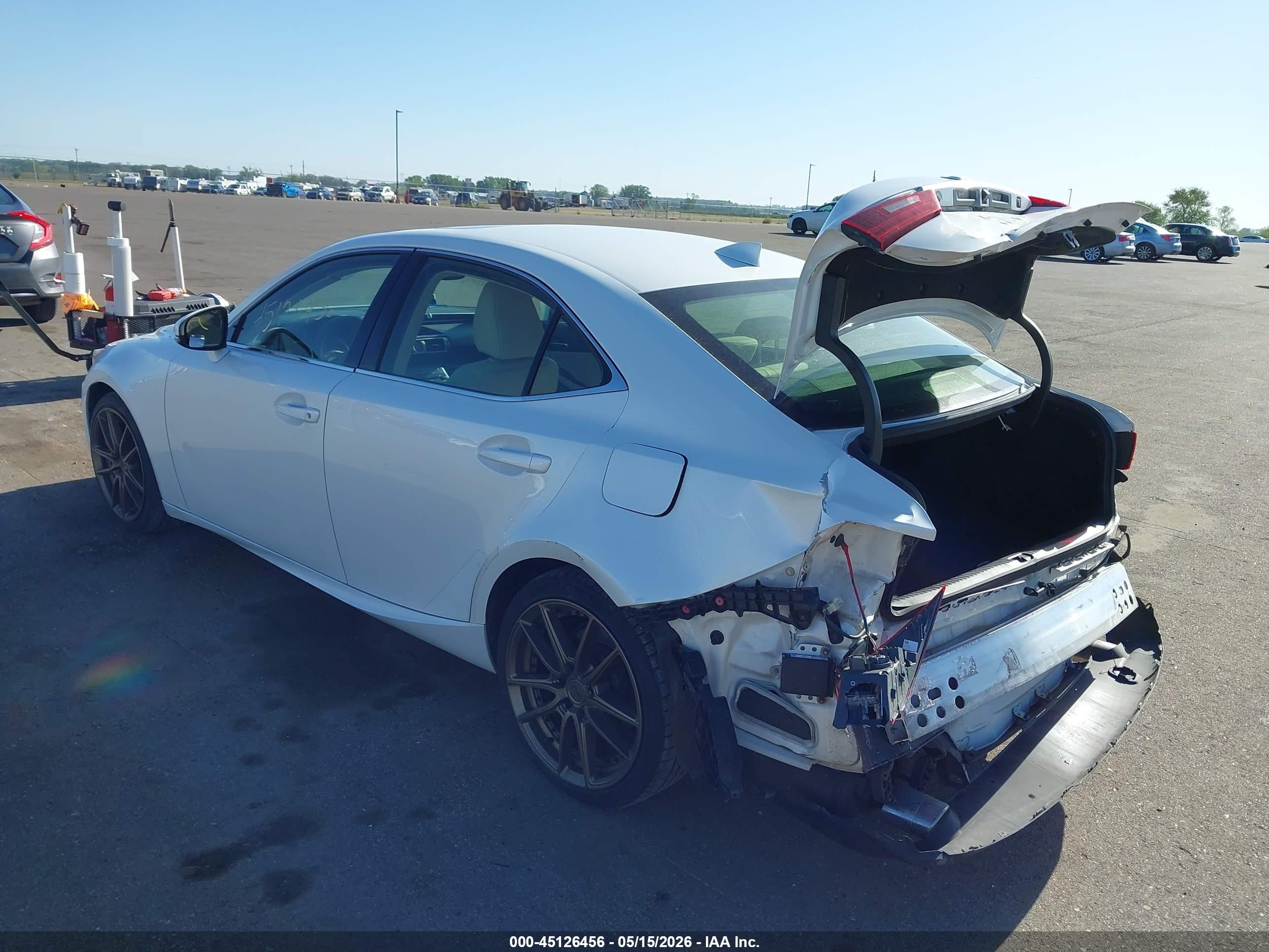 2014 Lexus Is 250   White vin: JTHCF1D24E5013453