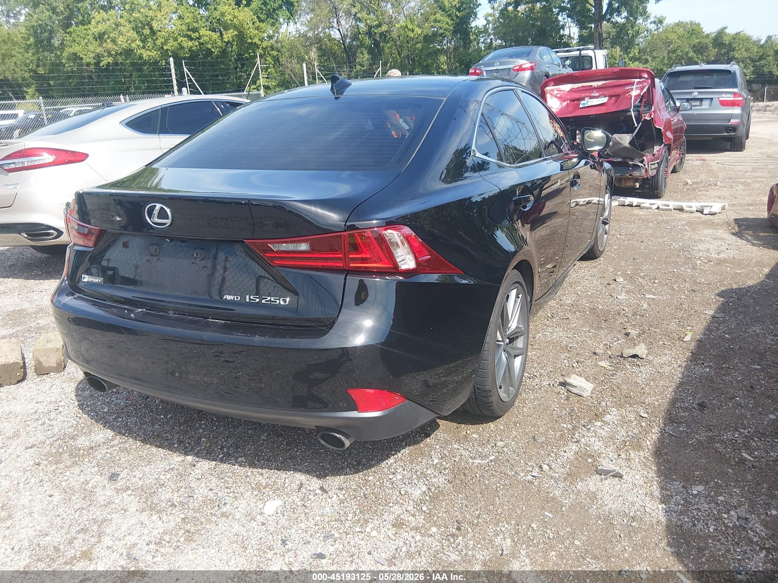 2015 Lexus Is 250   Black vin: JTHCF1D24F5024468