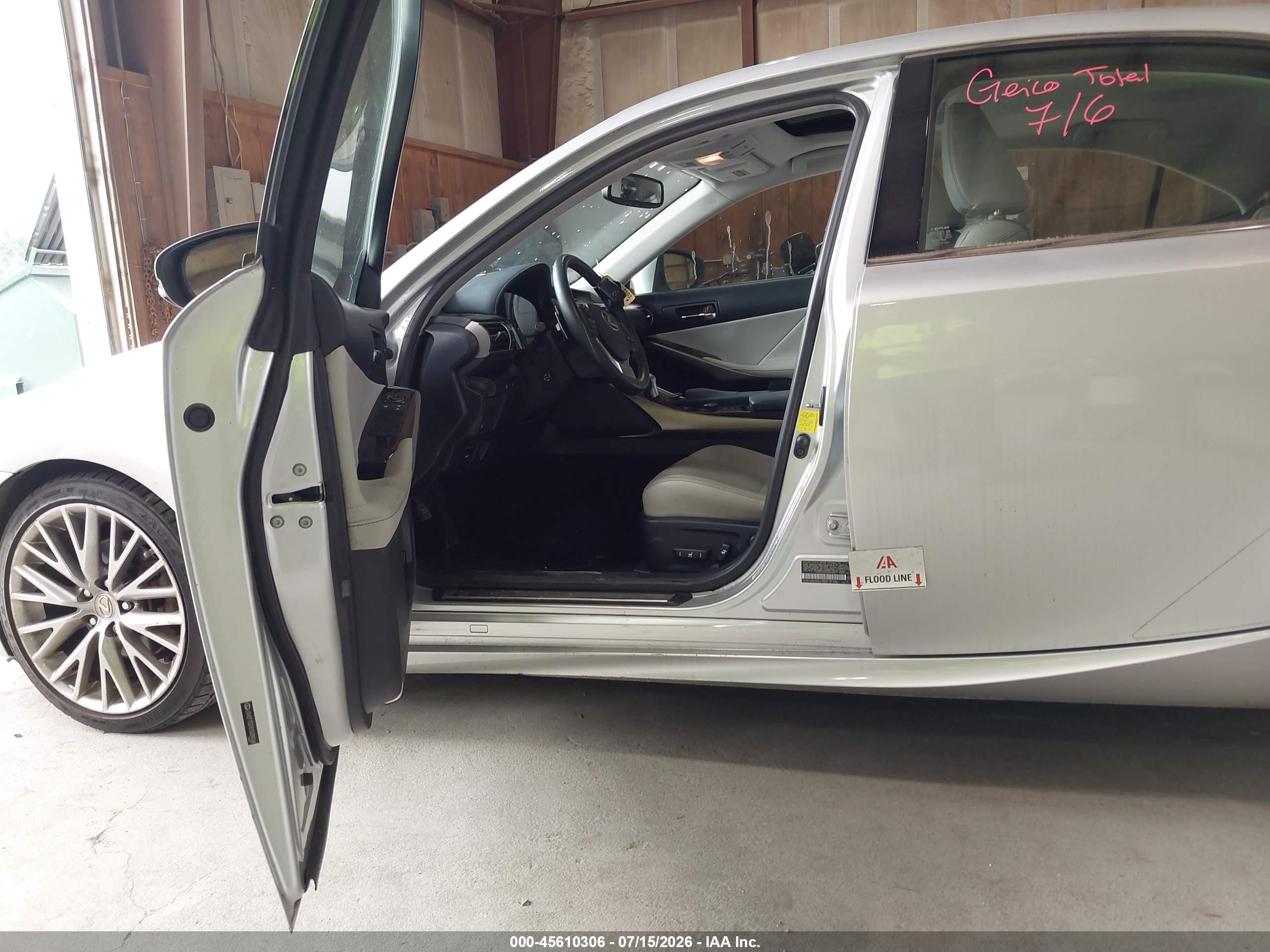 2014 Lexus Is 250   Silver vin: JTHCF1D27E5009266