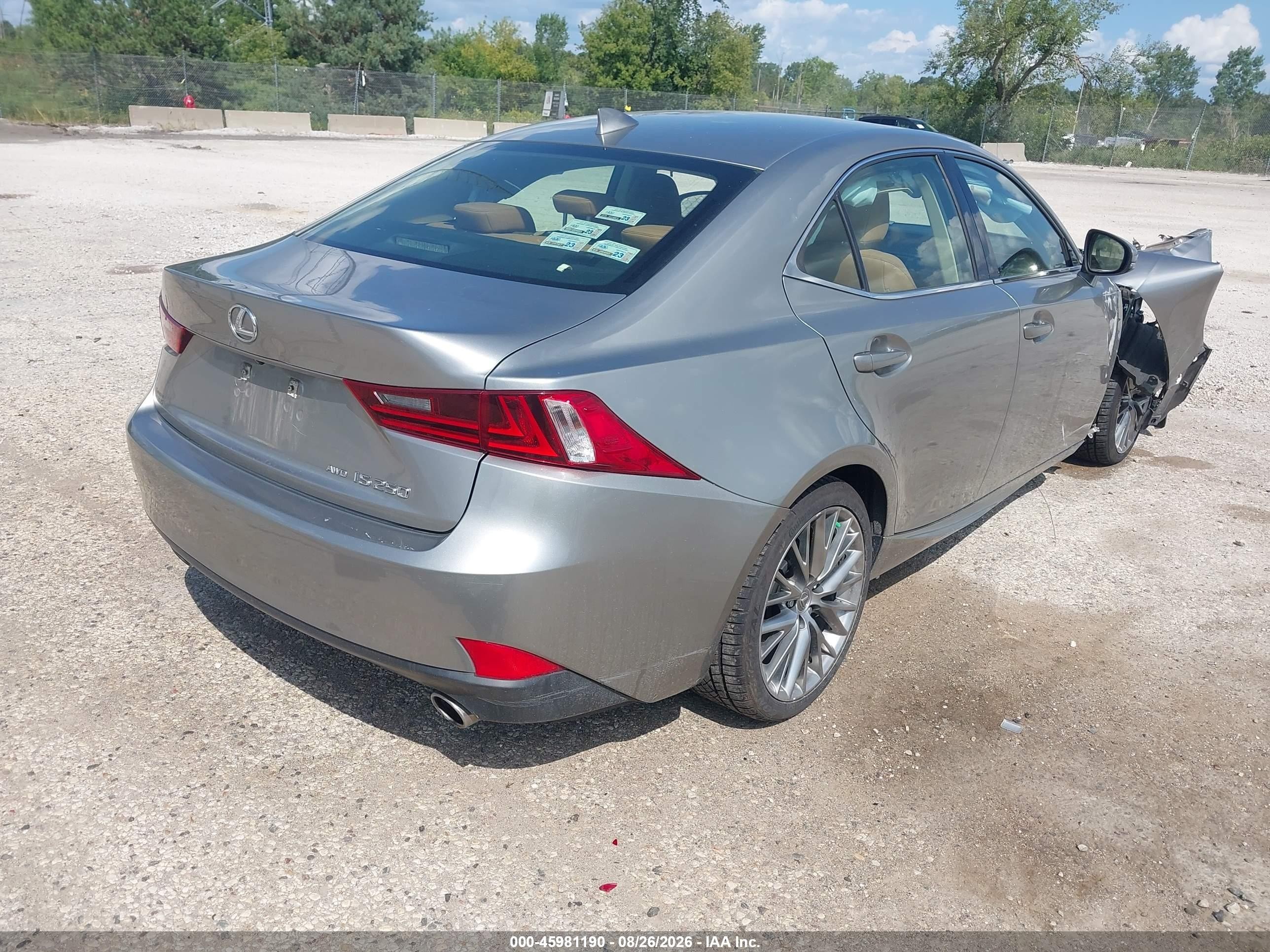2014 Lexus Is 250   Серебряный vin: JTHCF1D27E5011809