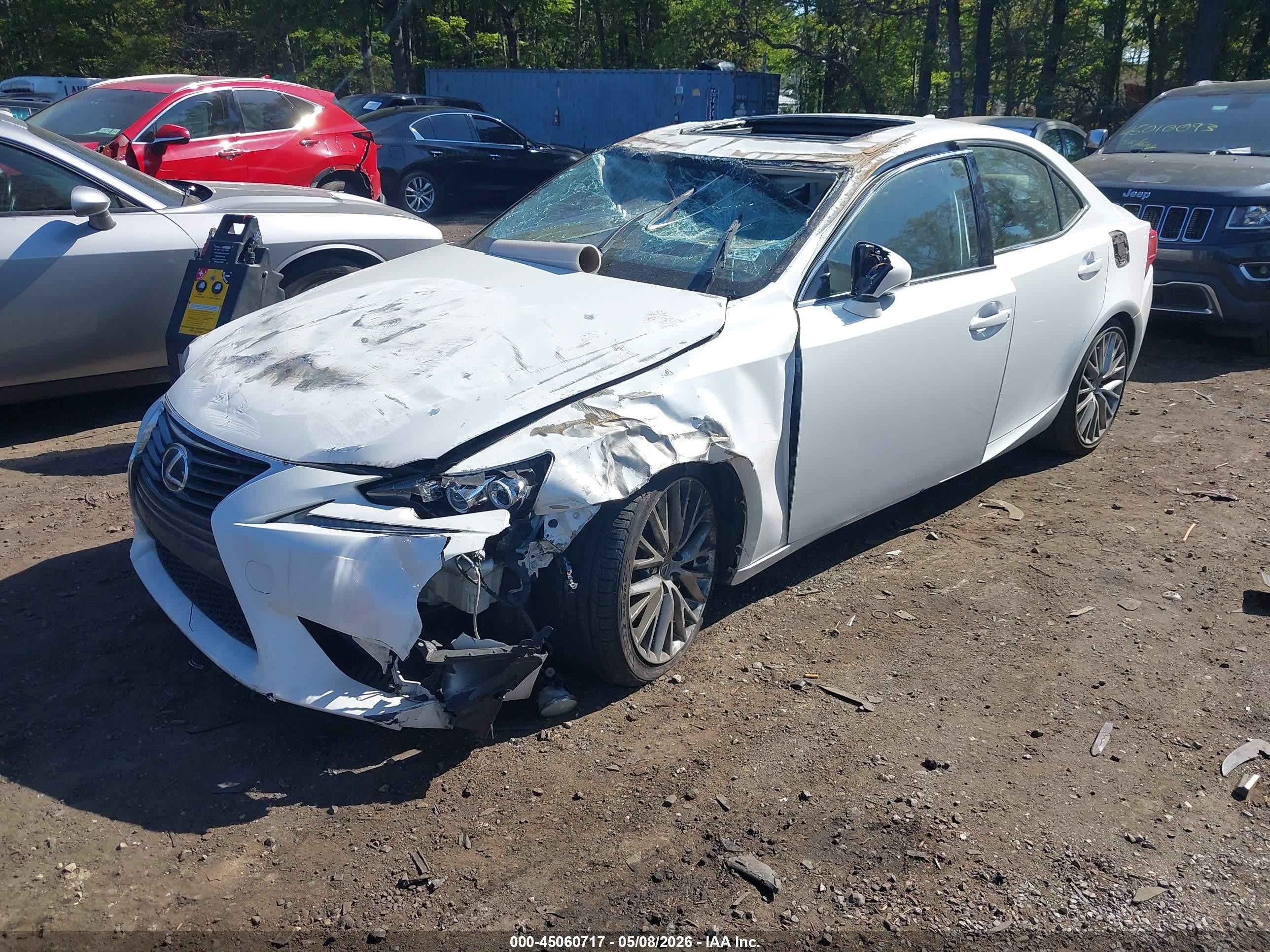 2014 Lexus Is 250   White vin: JTHCF1D28E5011639