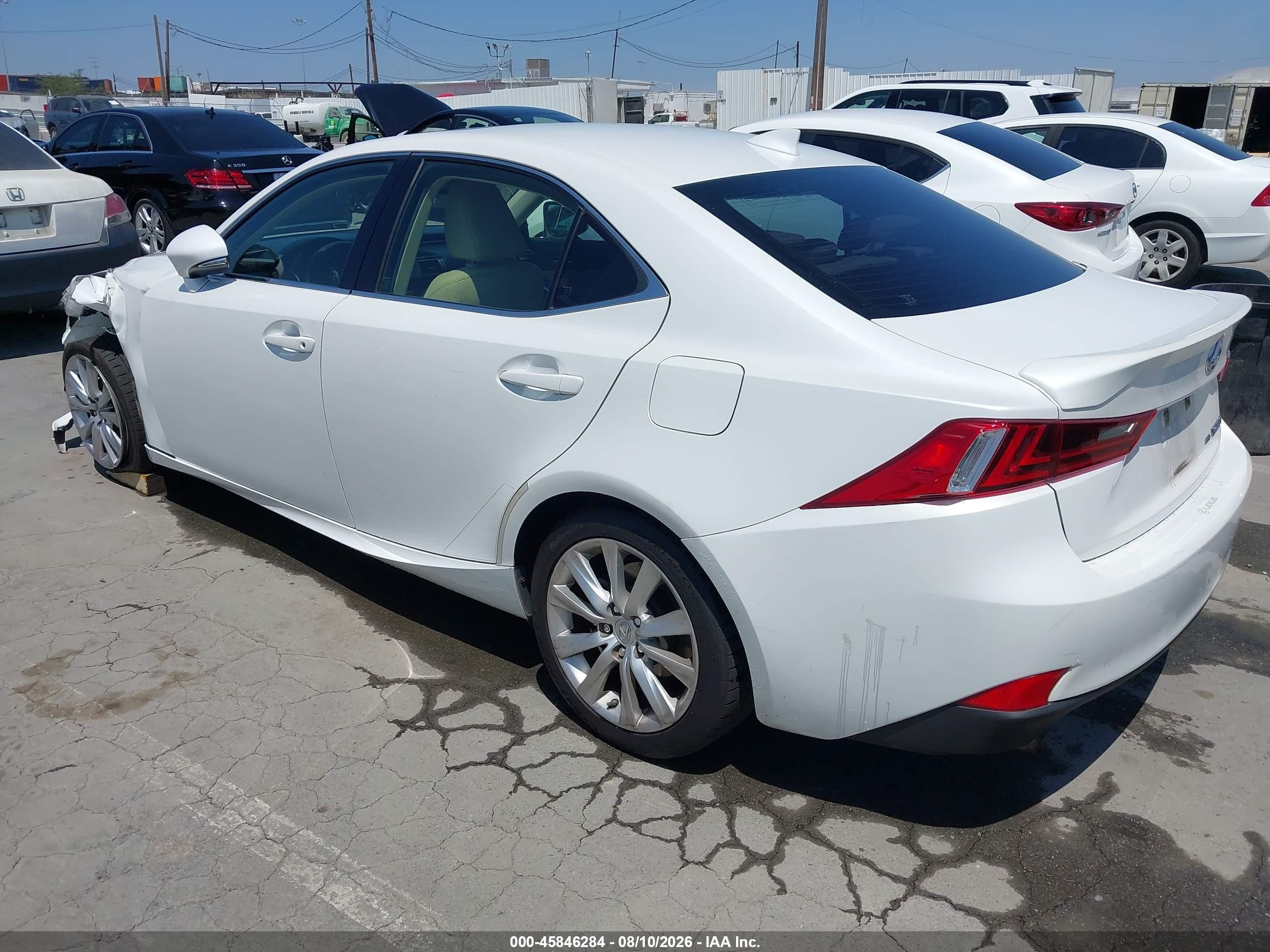2015 Lexus Is 250   White vin: JTHCF1D28F5019385