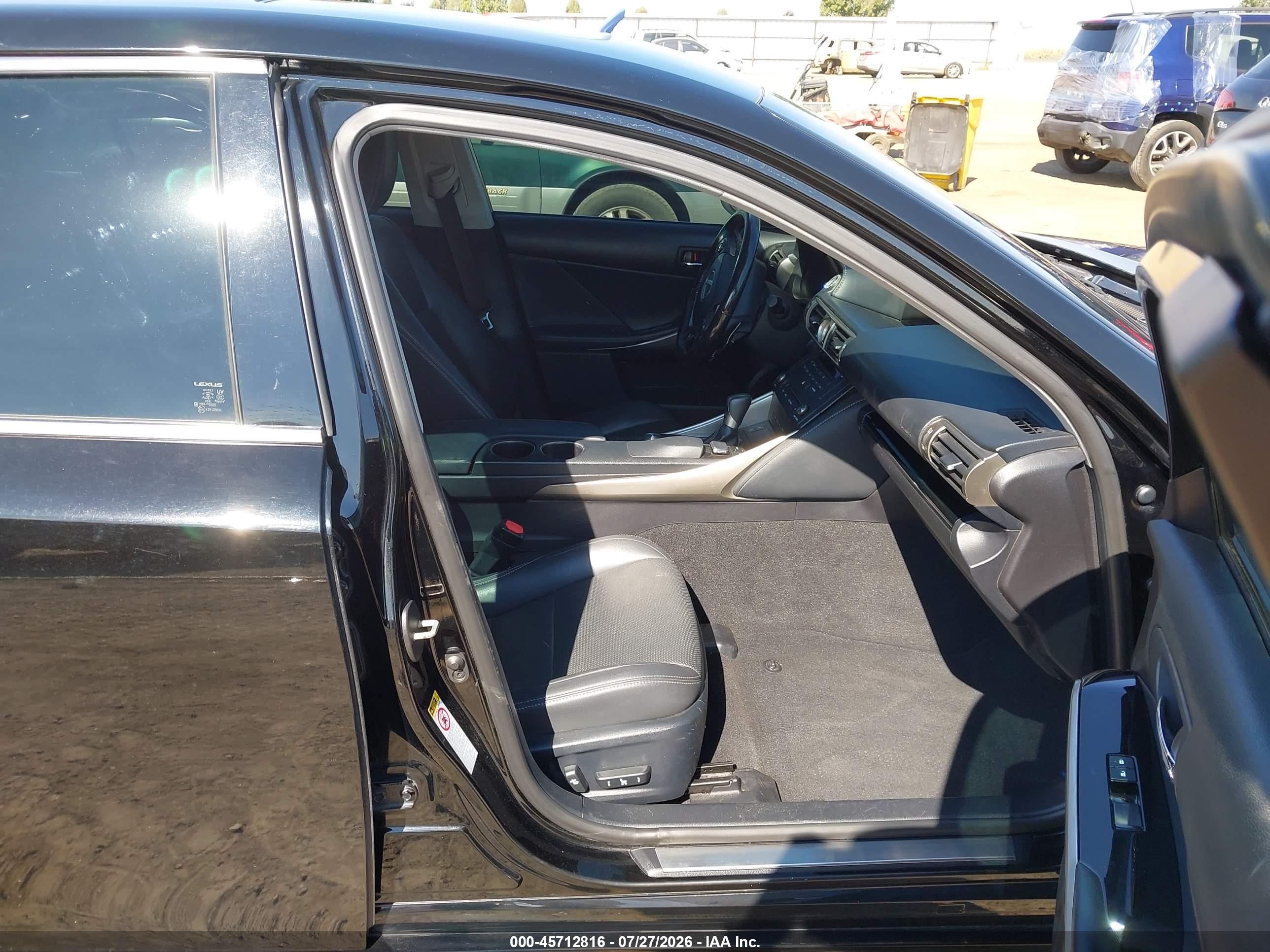 2015 Lexus Is 250   Black vin: JTHCF1D28F5022819
