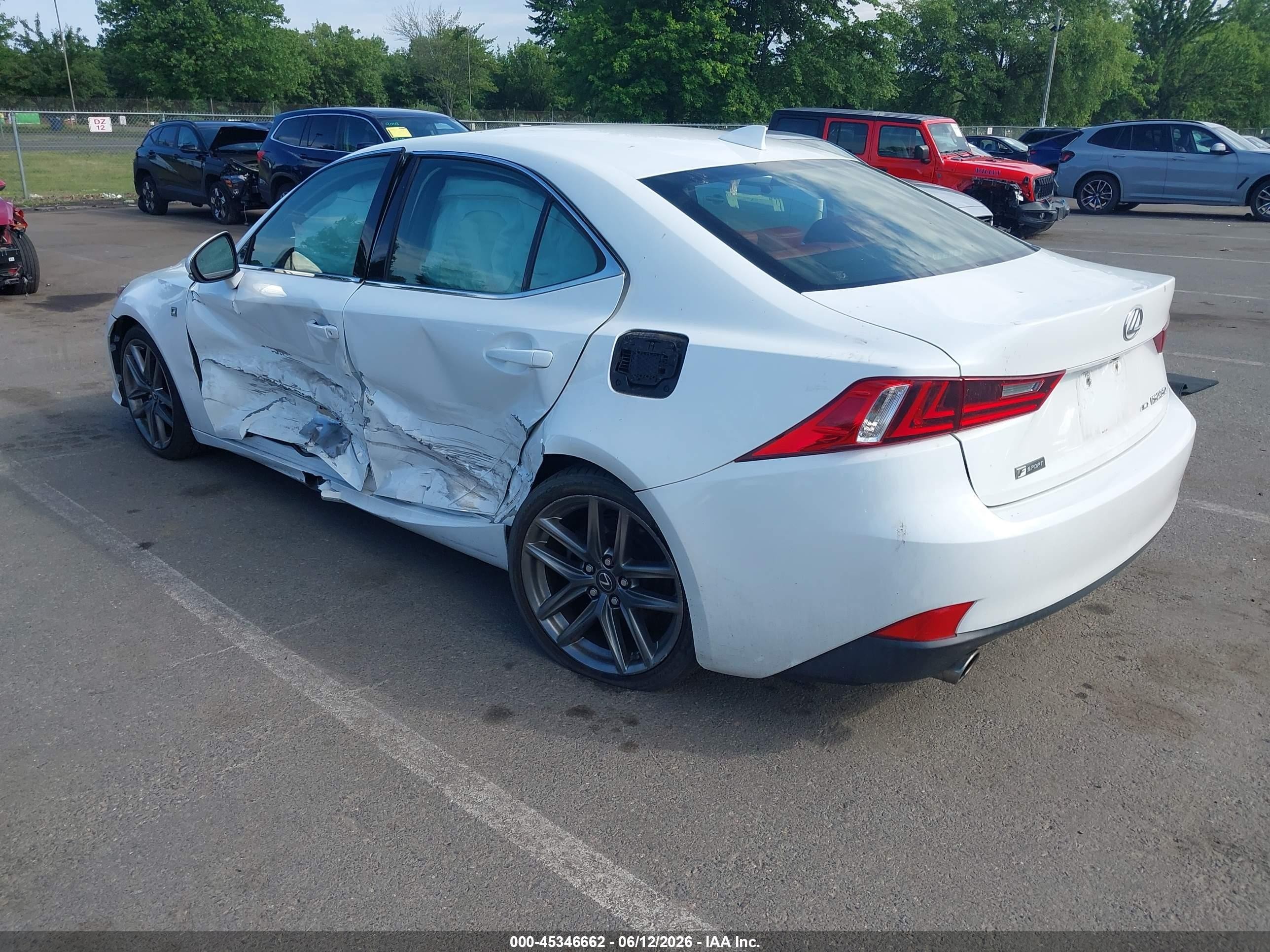 2015 Lexus Is 250   White vin: JTHCF1D28F5029091