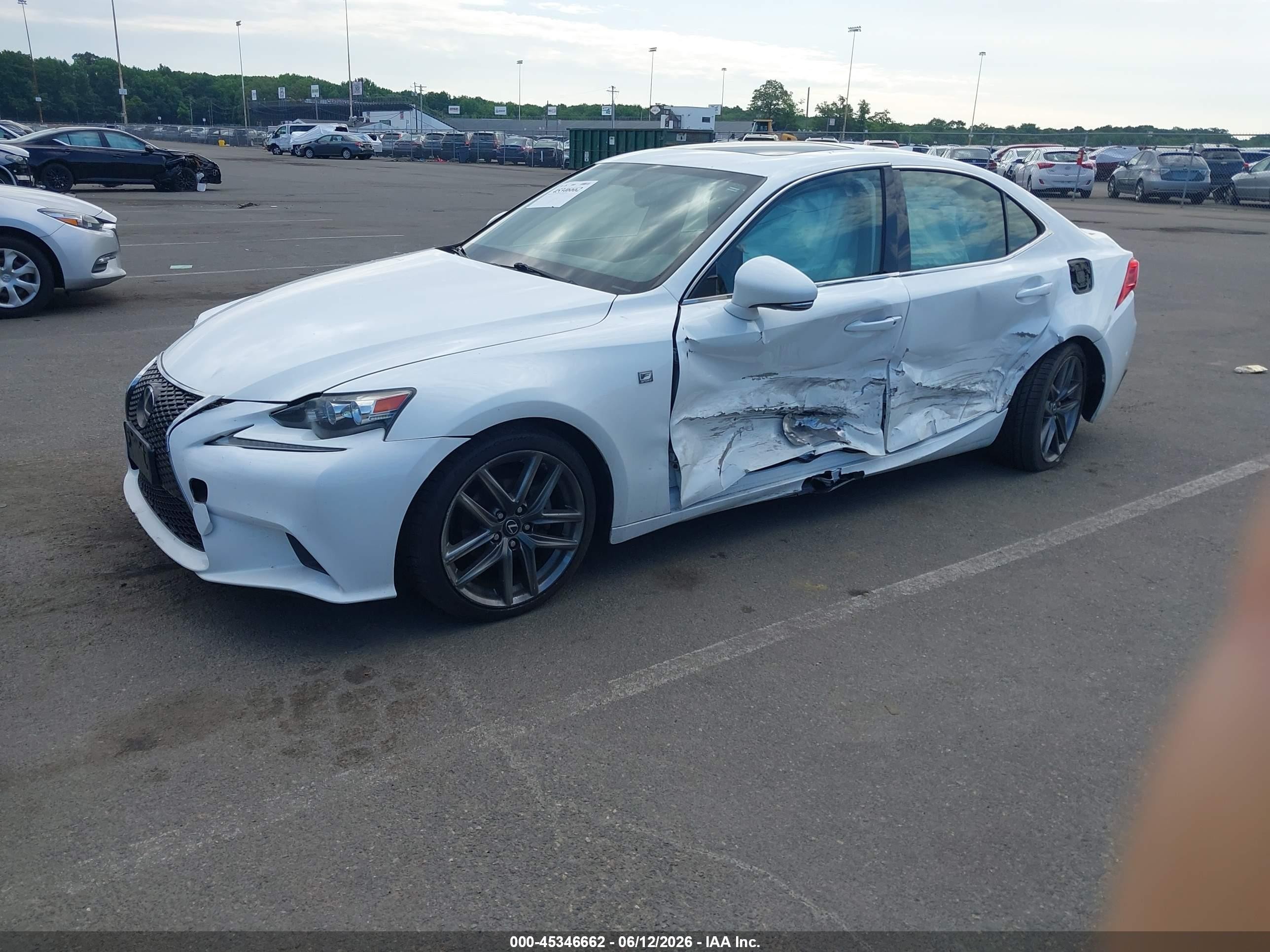 2015 Lexus Is 250   White vin: JTHCF1D28F5029091