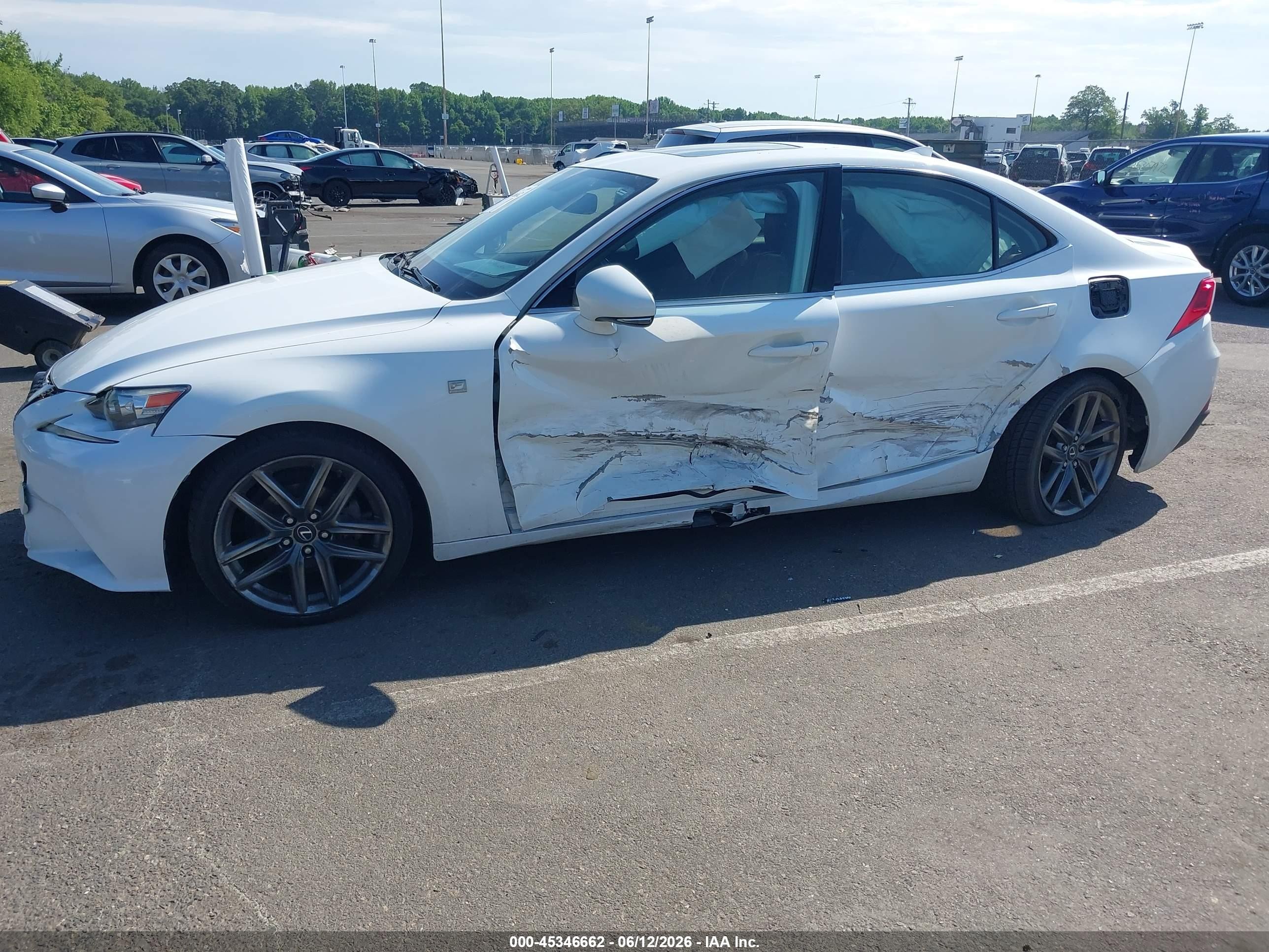 2015 Lexus Is 250   White vin: JTHCF1D28F5029091