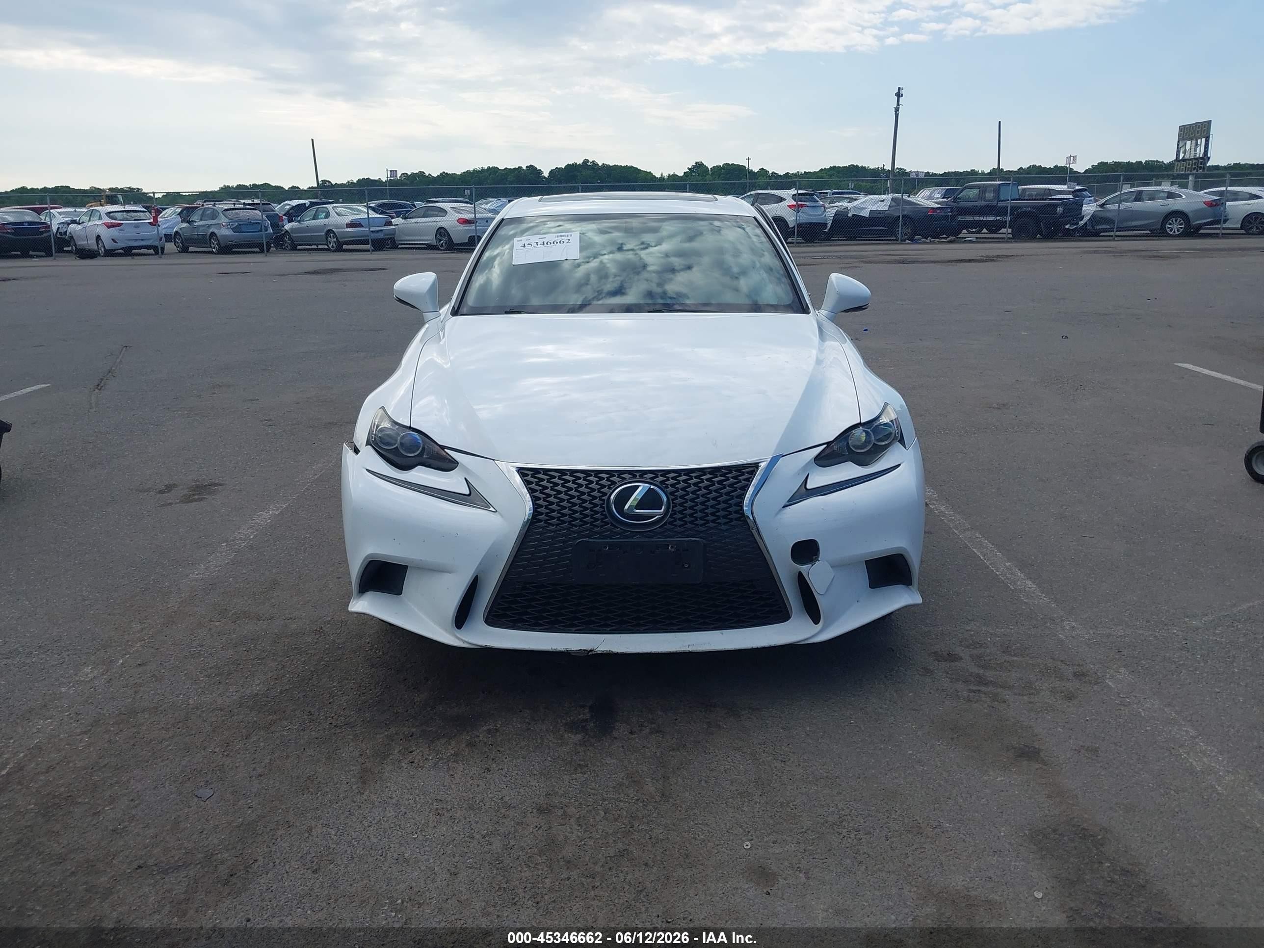 2015 Lexus Is 250   White vin: JTHCF1D28F5029091