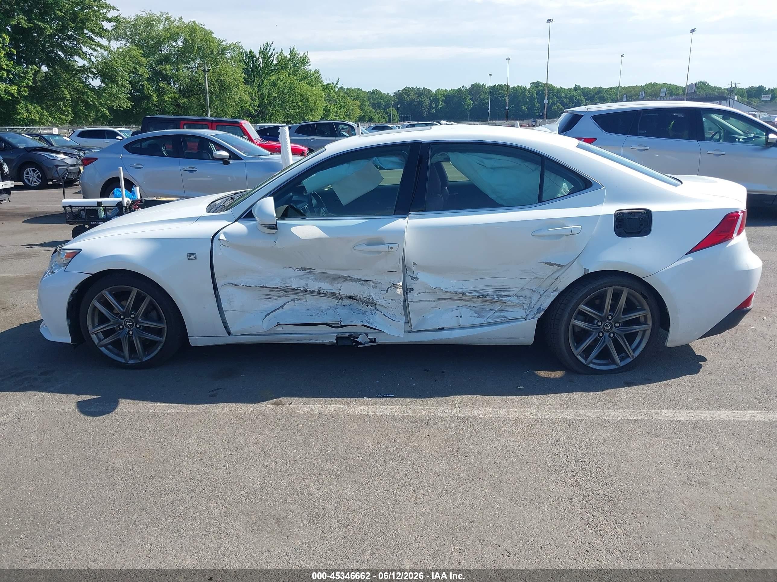 2015 Lexus Is 250   White vin: JTHCF1D28F5029091