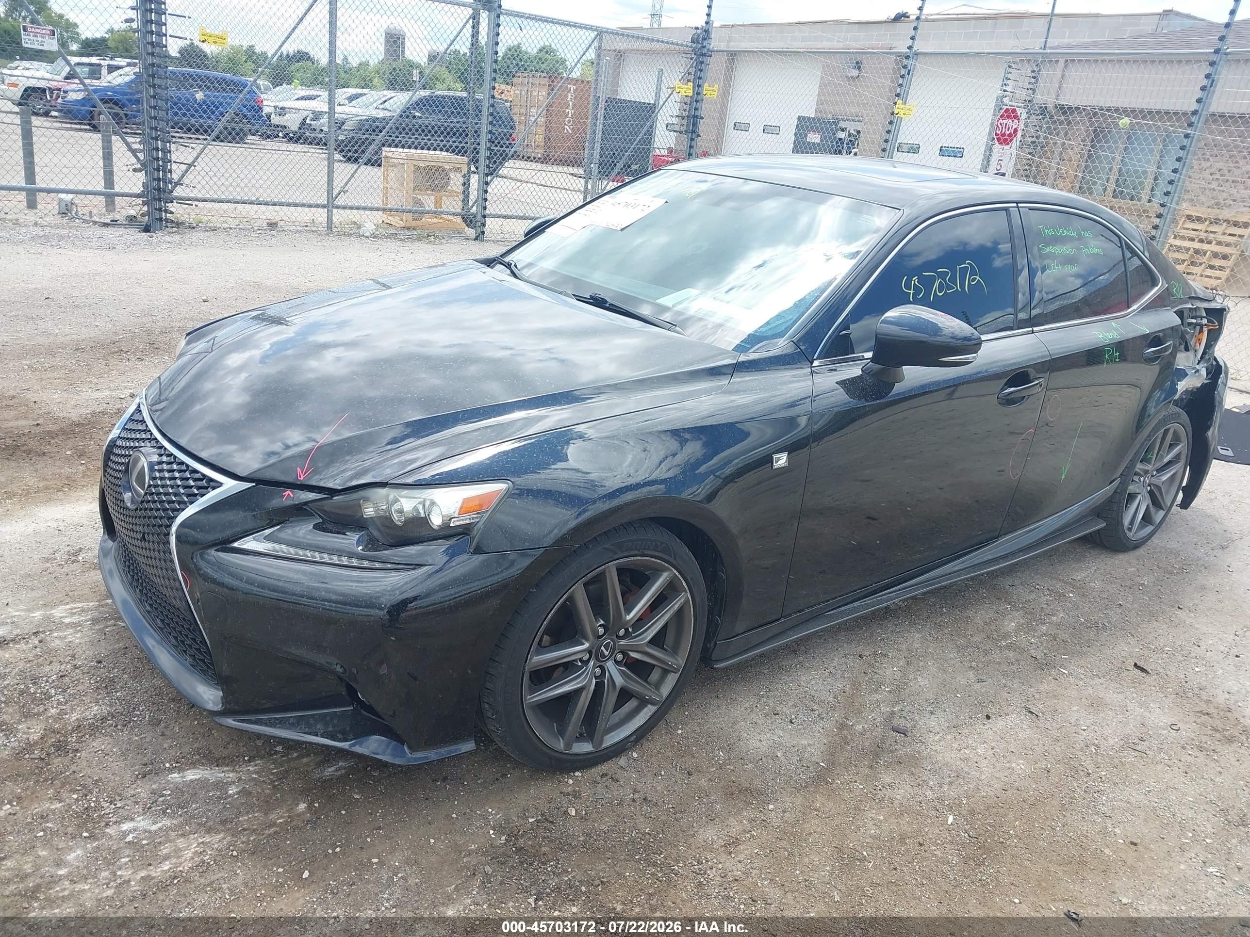 2014 Lexus Is 250   Черный vin: JTHCF1D29E5009740