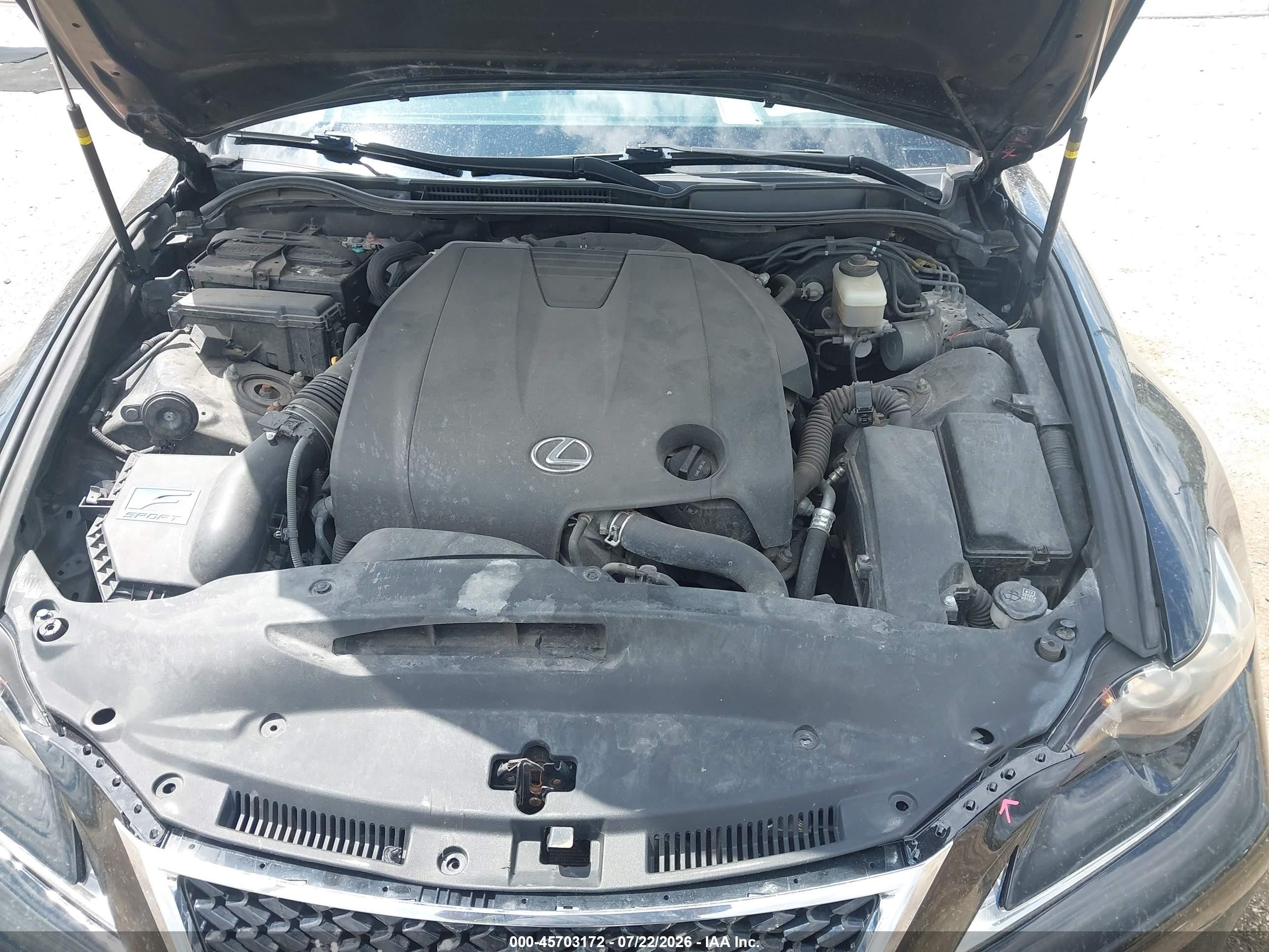 2014 Lexus Is 250   Черный vin: JTHCF1D29E5009740