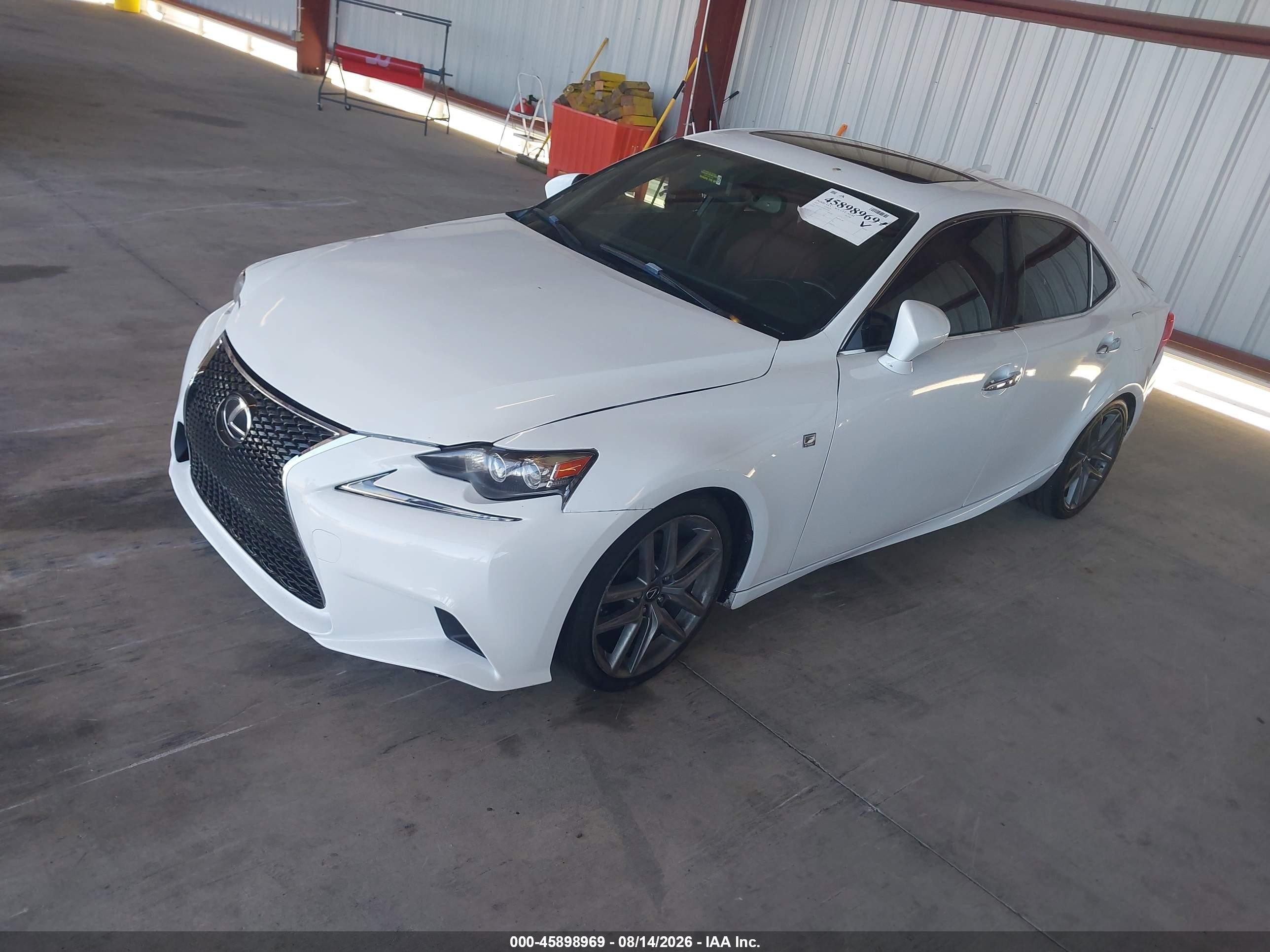 2015 Lexus Is 250   White vin: JTHCF1D29F5019136