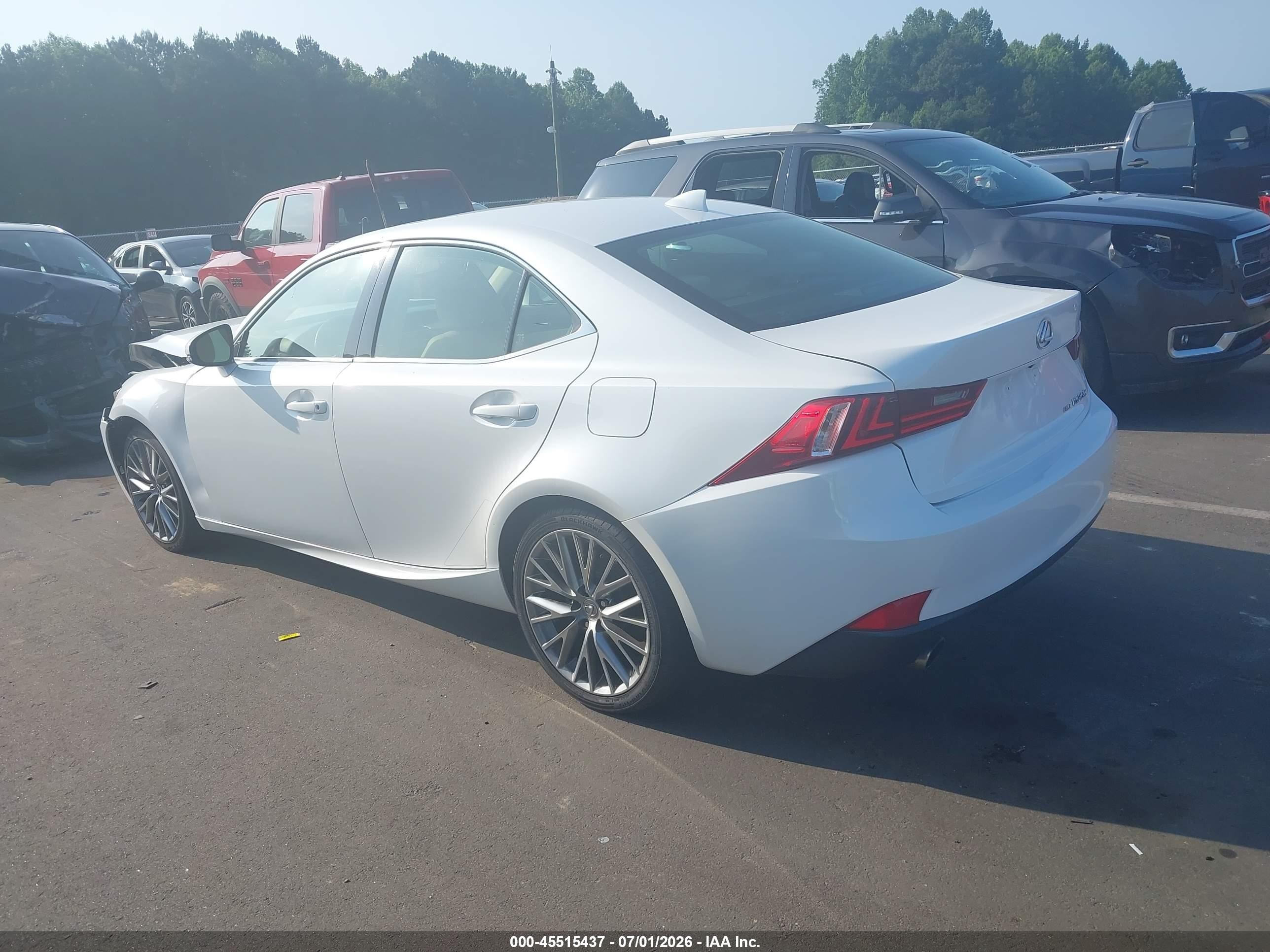 2014 Lexus Is 250   White vin: JTHCF1D2XE5007110