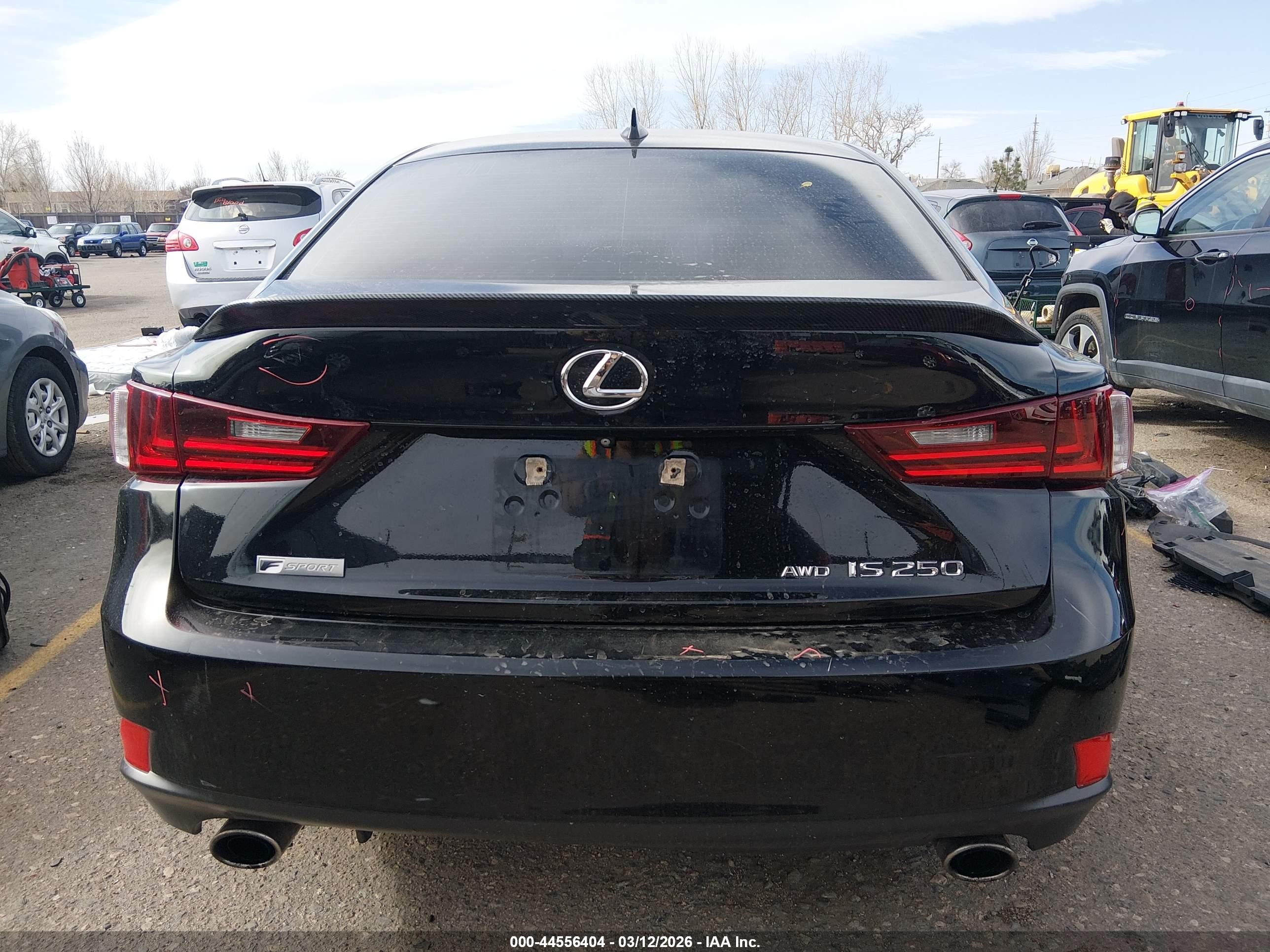 2015 Lexus Is 250   Black vin: JTHCF1D2XF5021493