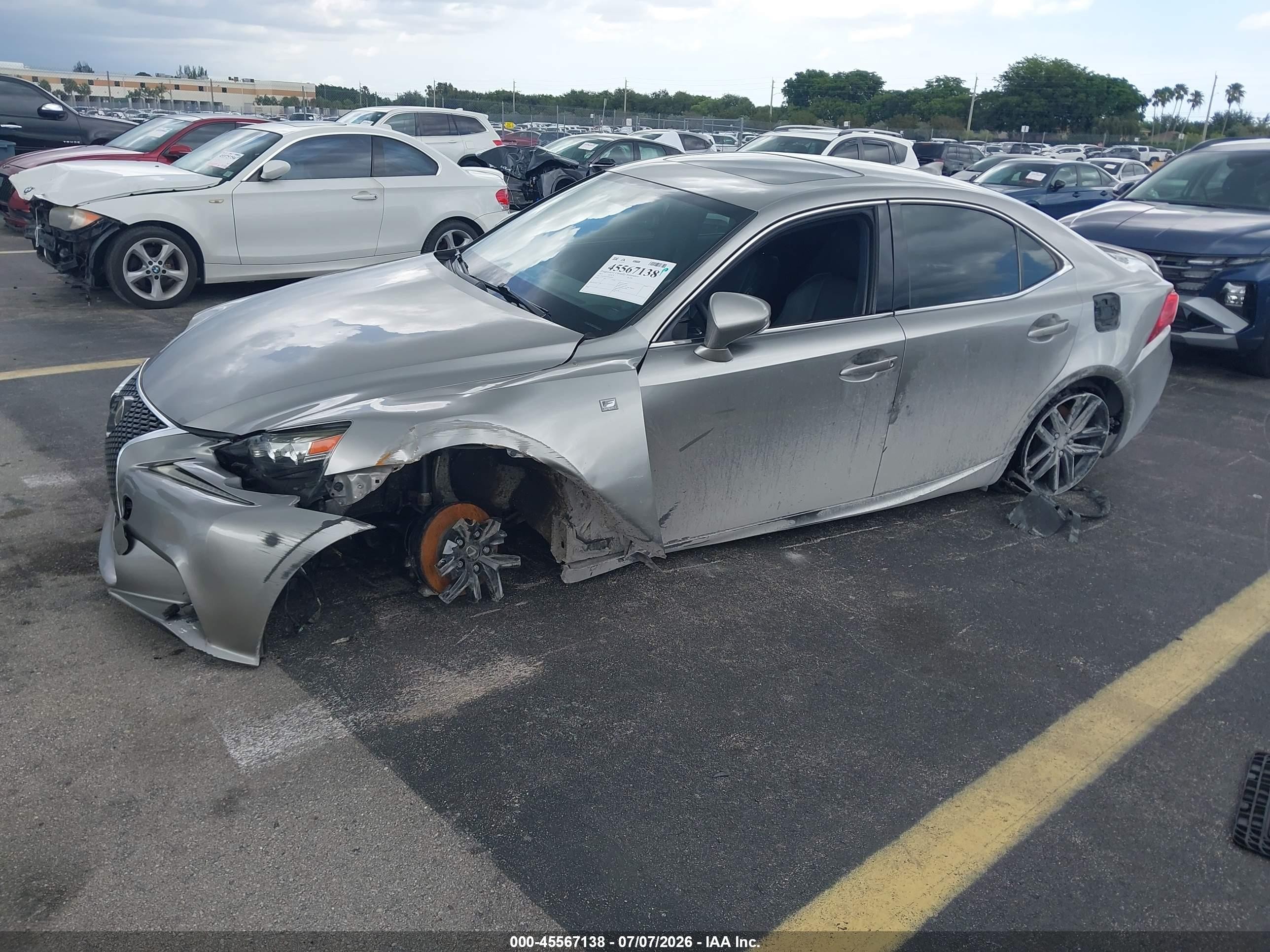 2015 Lexus Is 250   Gray vin: JTHCF1D2XF5028492