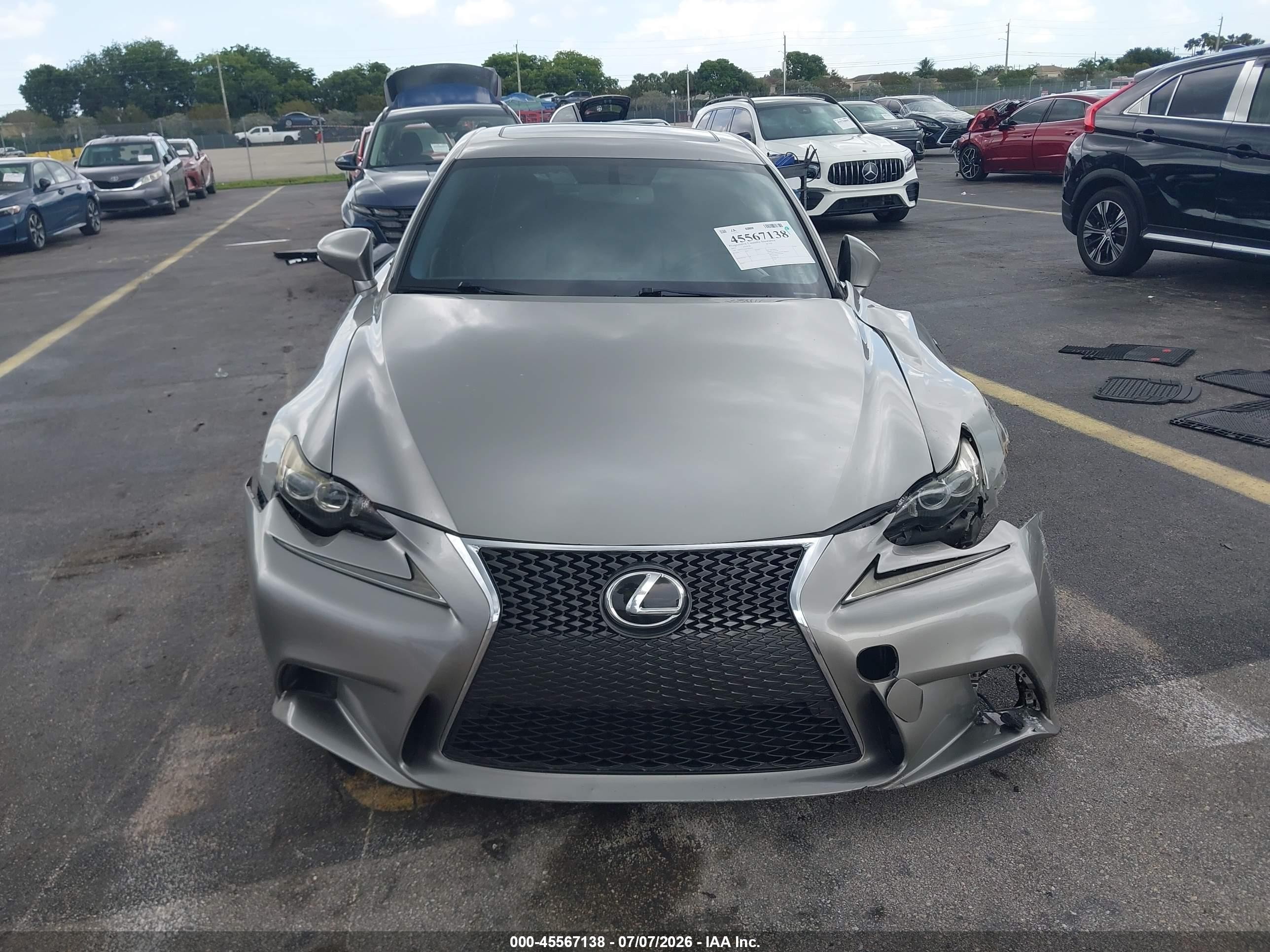 2015 Lexus Is 250   Gray vin: JTHCF1D2XF5028492