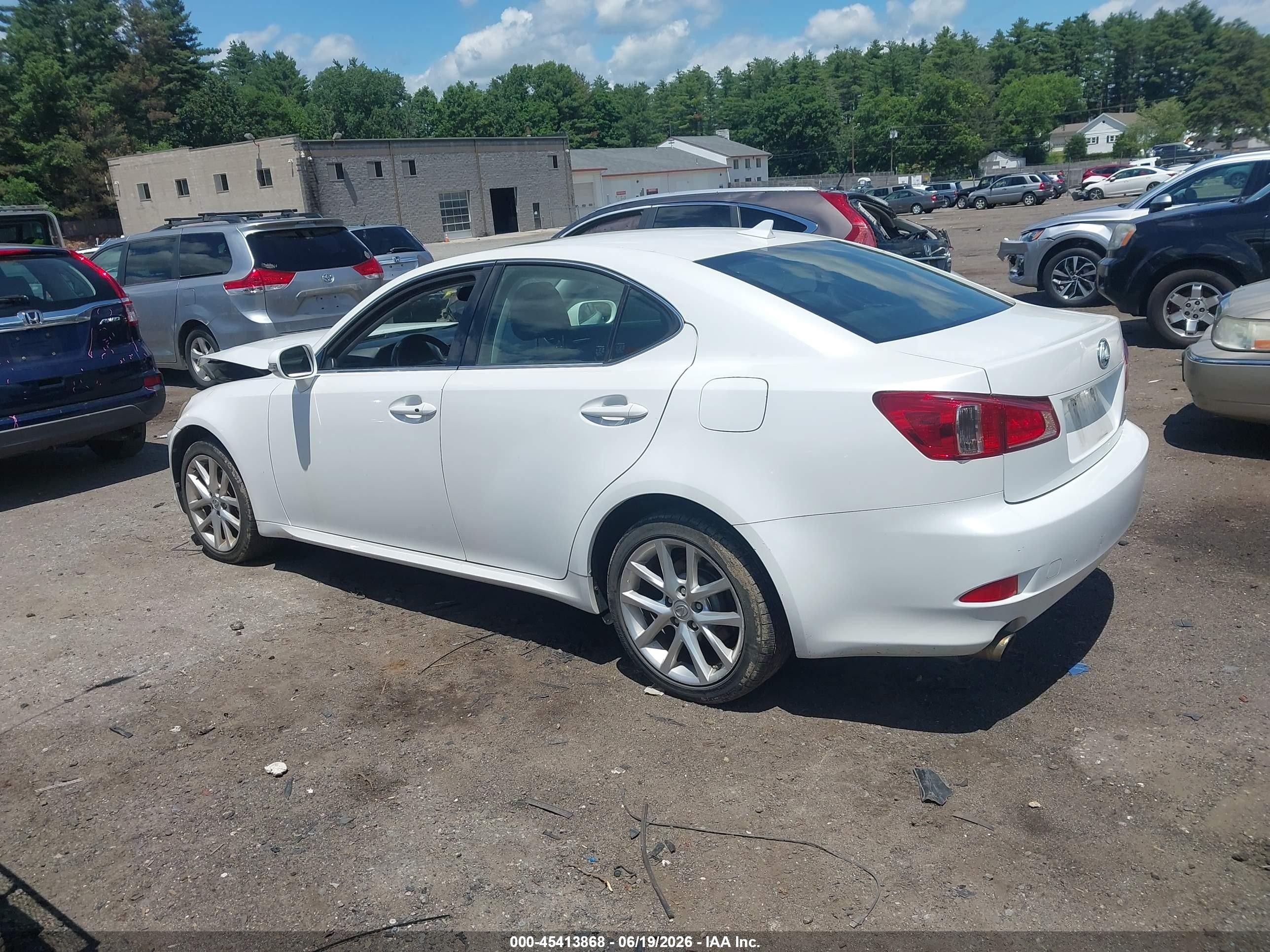 2011 Lexus Is 250   White vin: JTHCF5C20B5052531