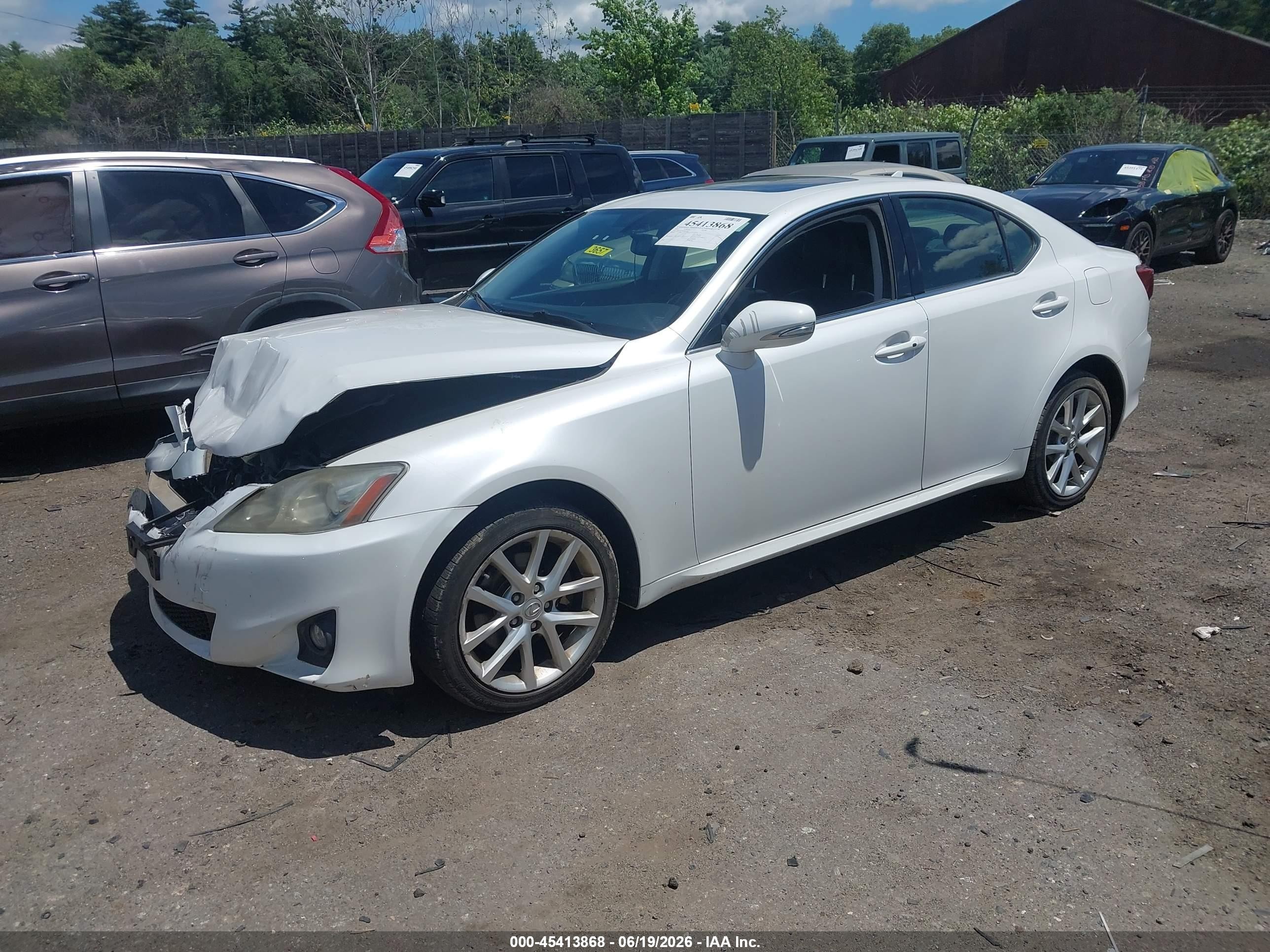 2011 Lexus Is 250   White vin: JTHCF5C20B5052531