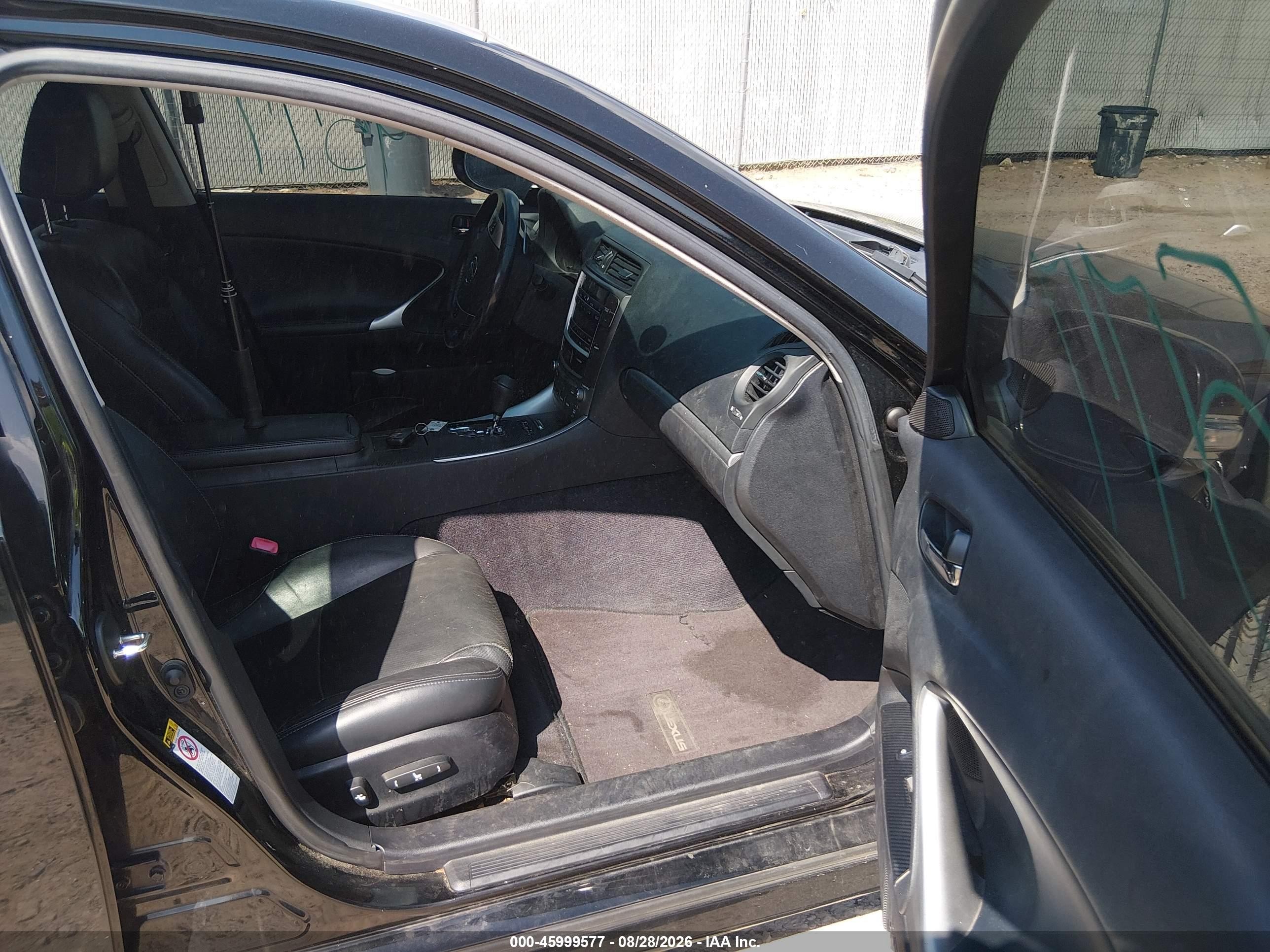 2012 Lexus Is 250   Black vin: JTHCF5C20C5057469