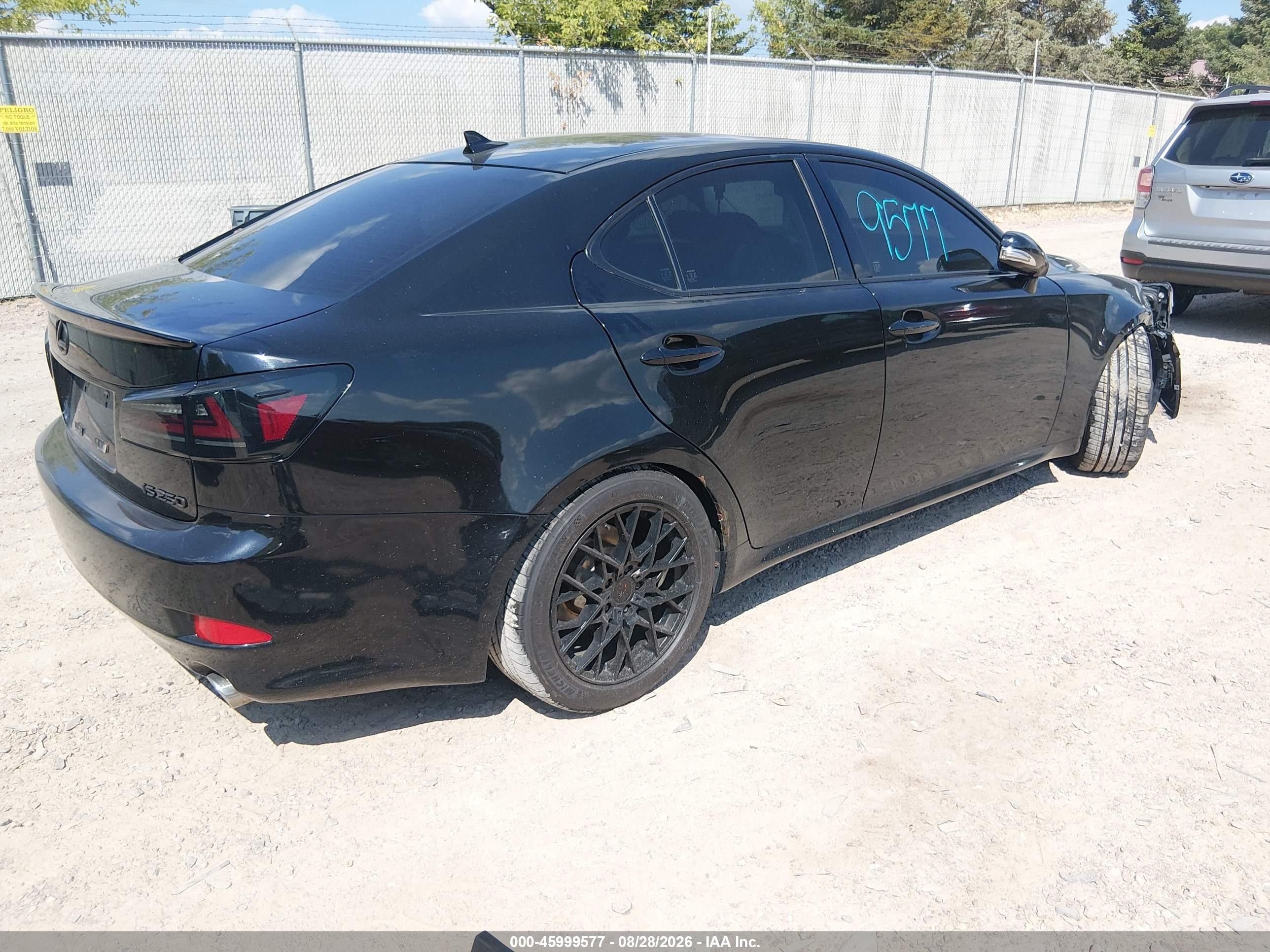 2012 Lexus Is 250   Black vin: JTHCF5C20C5057469