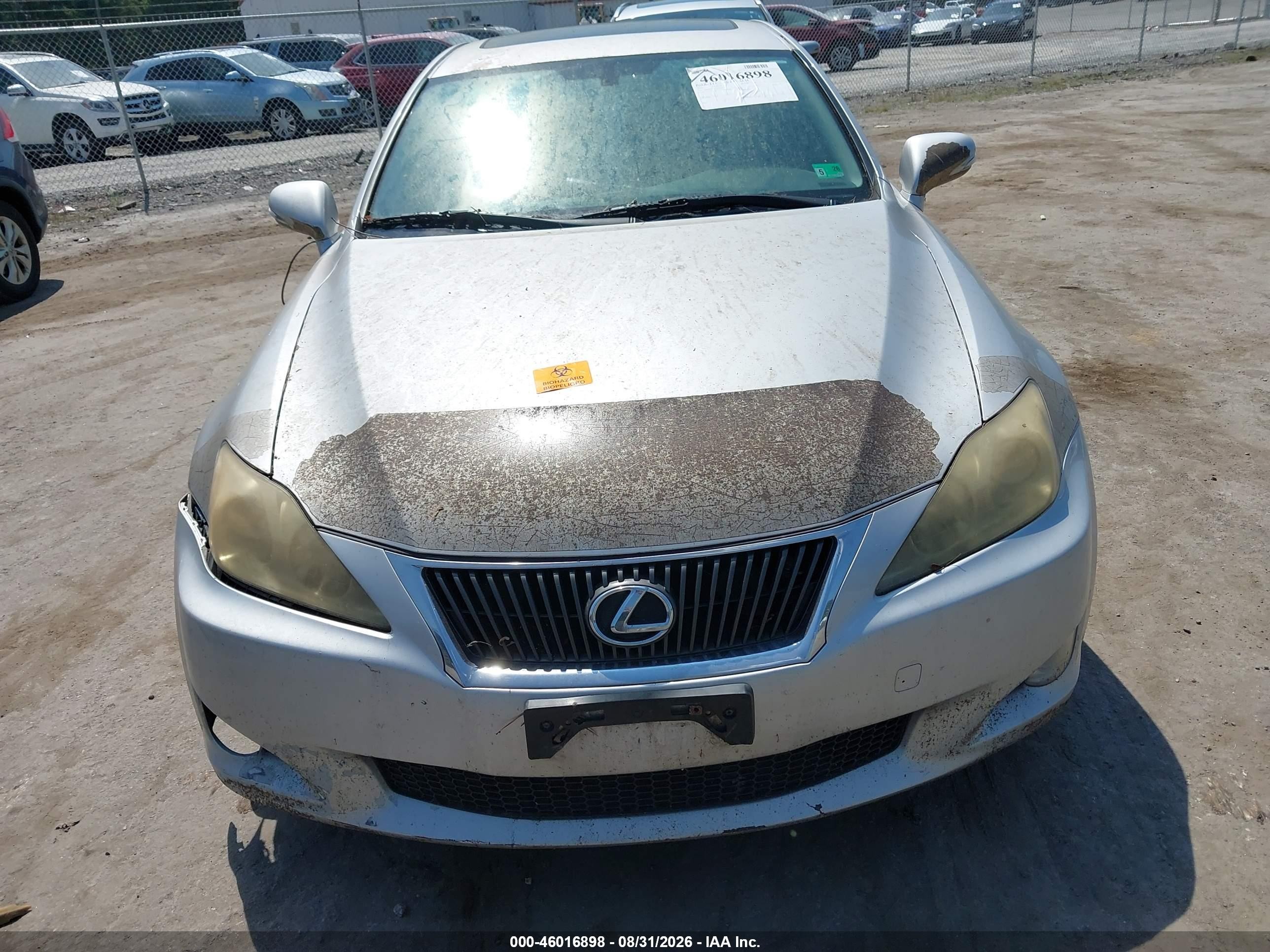 2010 Lexus Is 250   Silver vin: JTHCF5C21A5043237