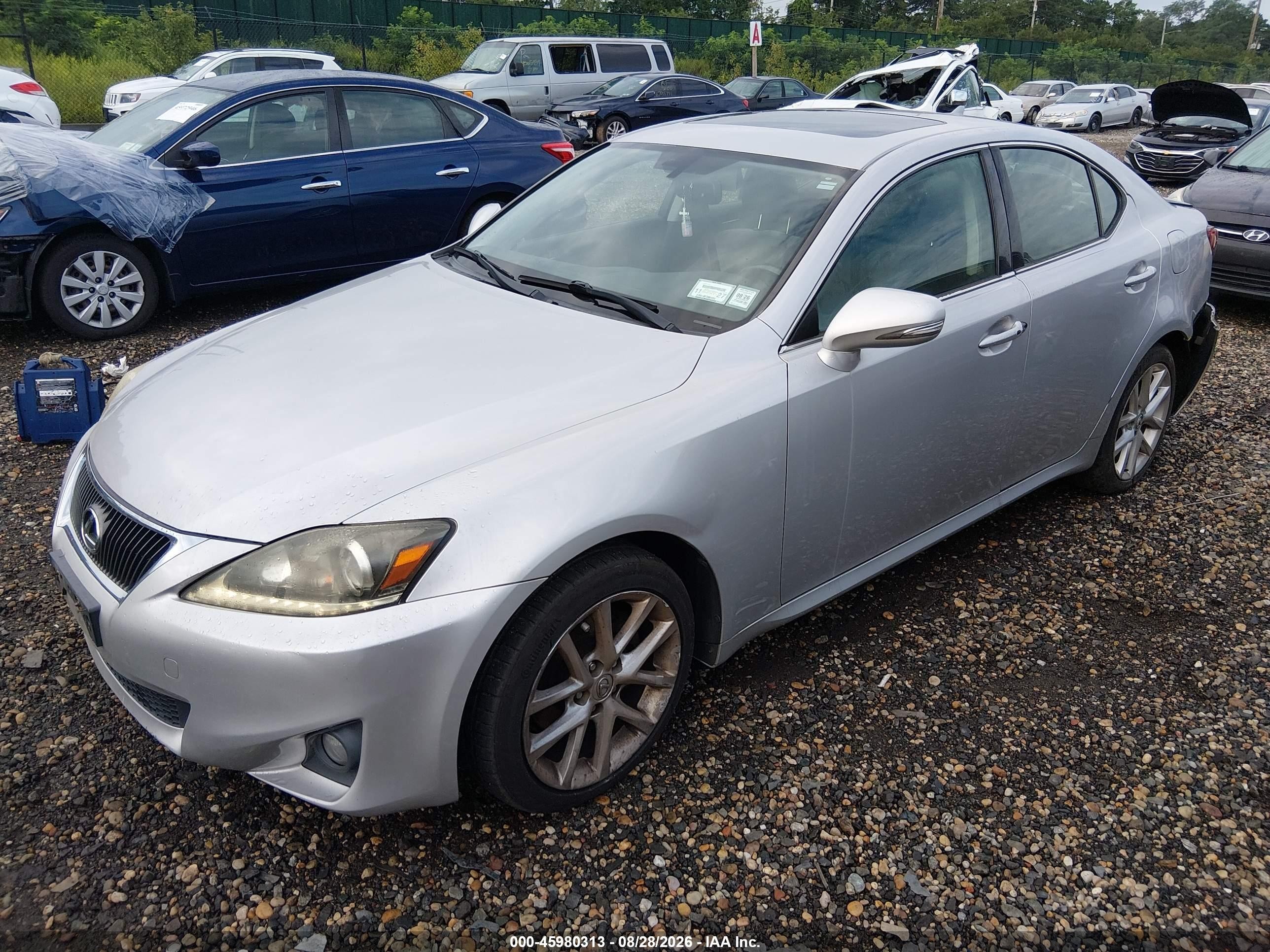 2011 Lexus Is 250 Серебряный vin: JTHCF5C21B5047127