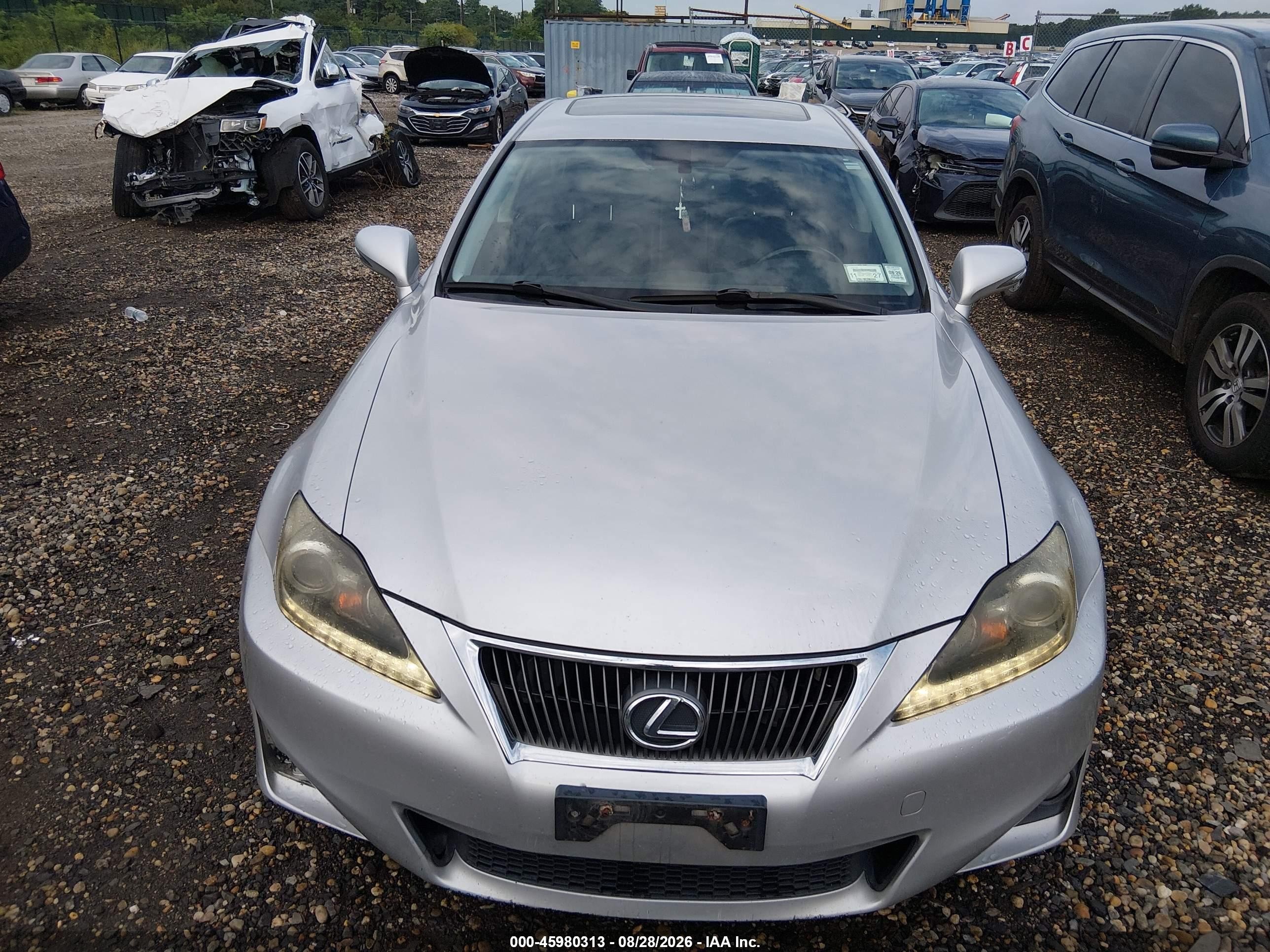 2011 Lexus Is 250 Серебряный vin: JTHCF5C21B5047127