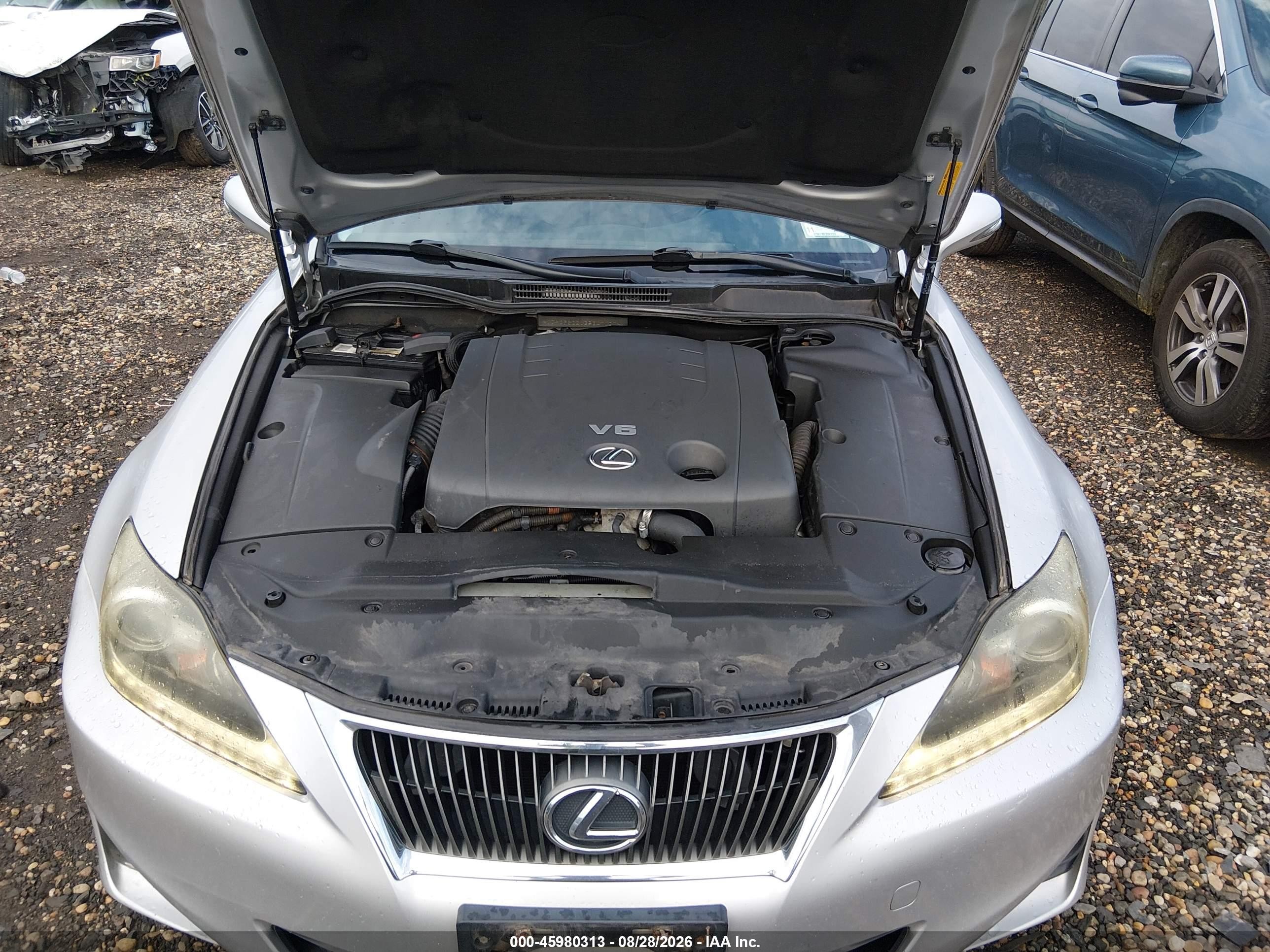 2011 Lexus Is 250 Серебряный vin: JTHCF5C21B5047127