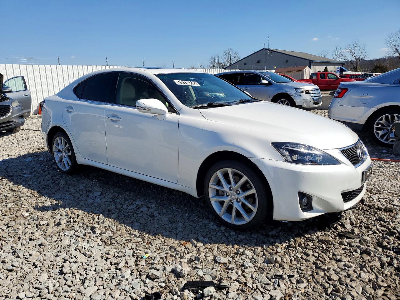 2012 Lexus Is 250 Base White vin: JTHCF5C21C5059490