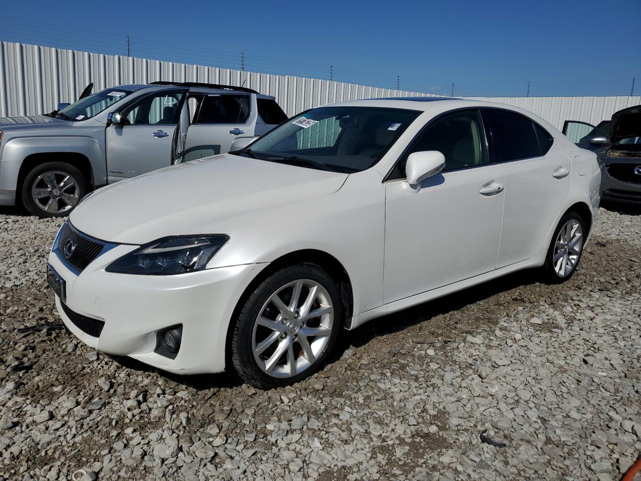 2012 Lexus Is 250 Base White vin: JTHCF5C21C5059490 Damage: Front Bumper, Multiple Scratches Heavy, 4