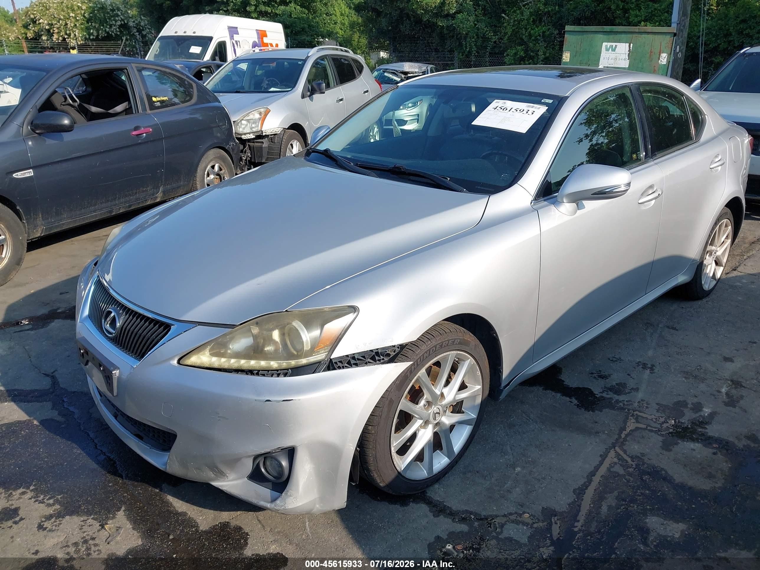 2011 Lexus Is 250 Silver vin: JTHCF5C22B5046083