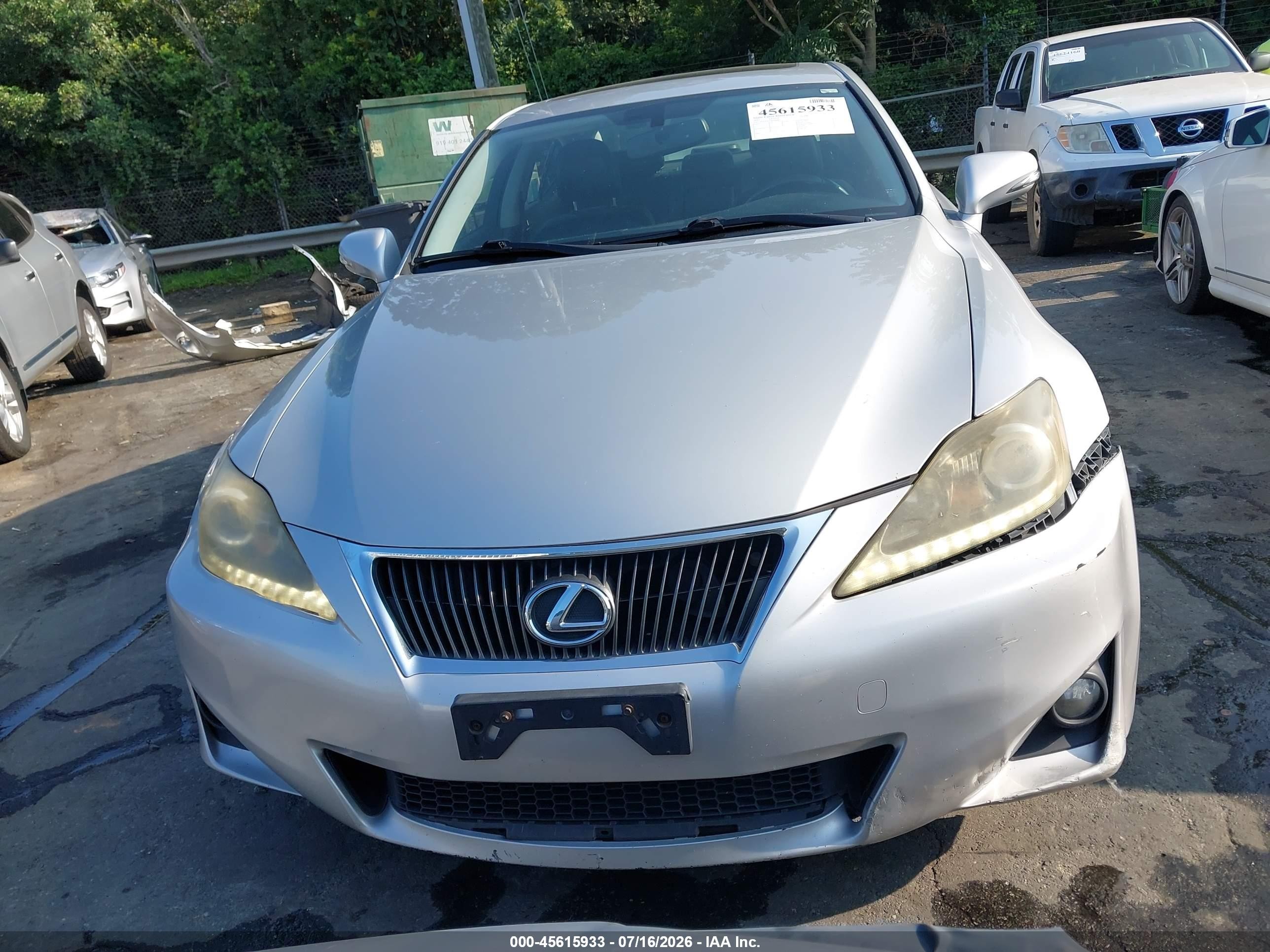 2011 Lexus Is 250 Silver vin: JTHCF5C22B5046083