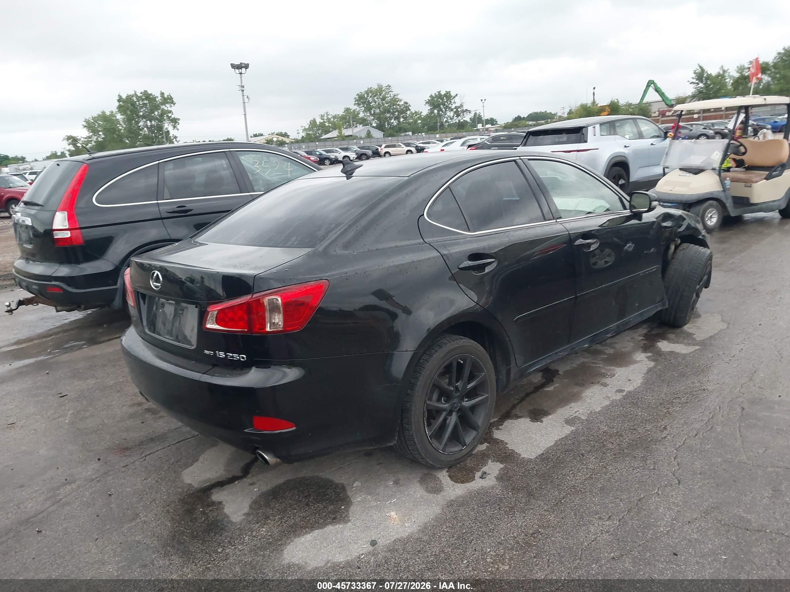 2012 Lexus Is 250   Black vin: JTHCF5C23C5053917