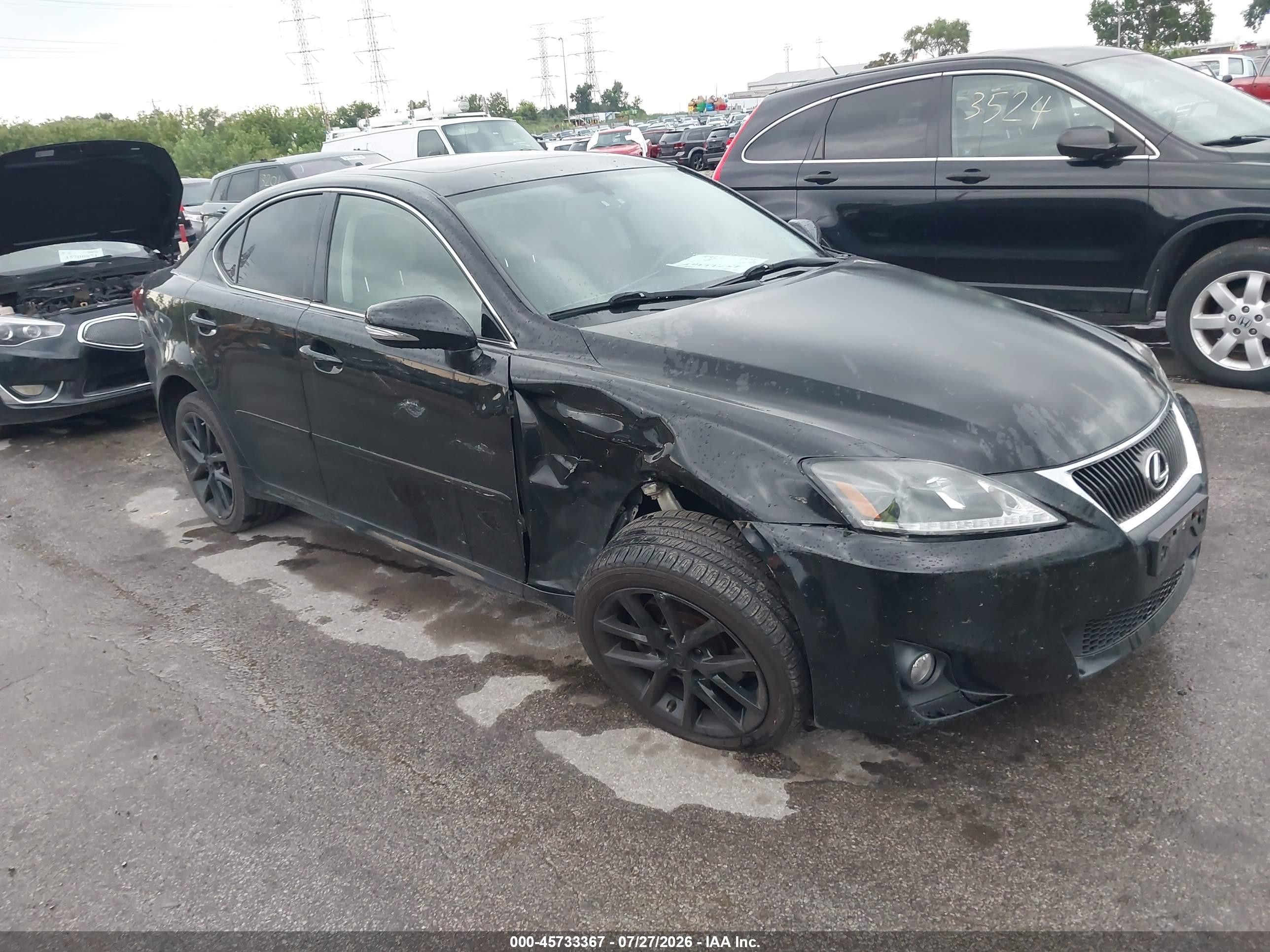 2012 Lexus Is 250   Black vin: JTHCF5C23C5053917
