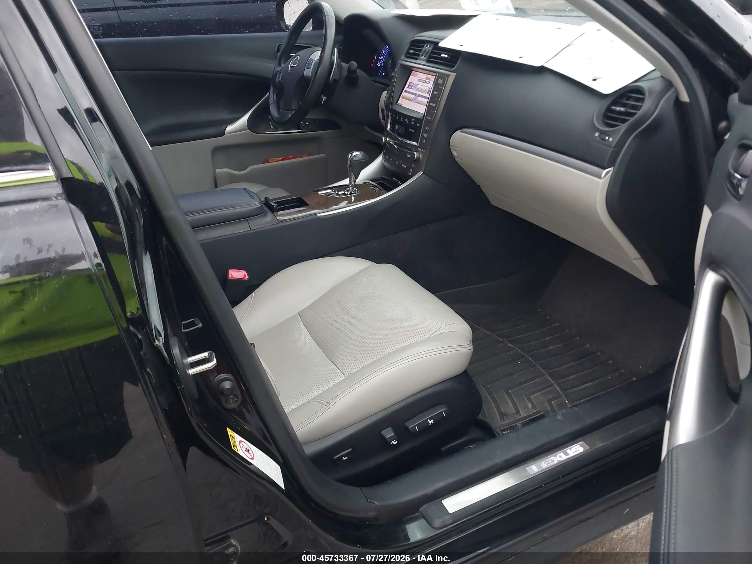 2012 Lexus Is 250   Black vin: JTHCF5C23C5053917