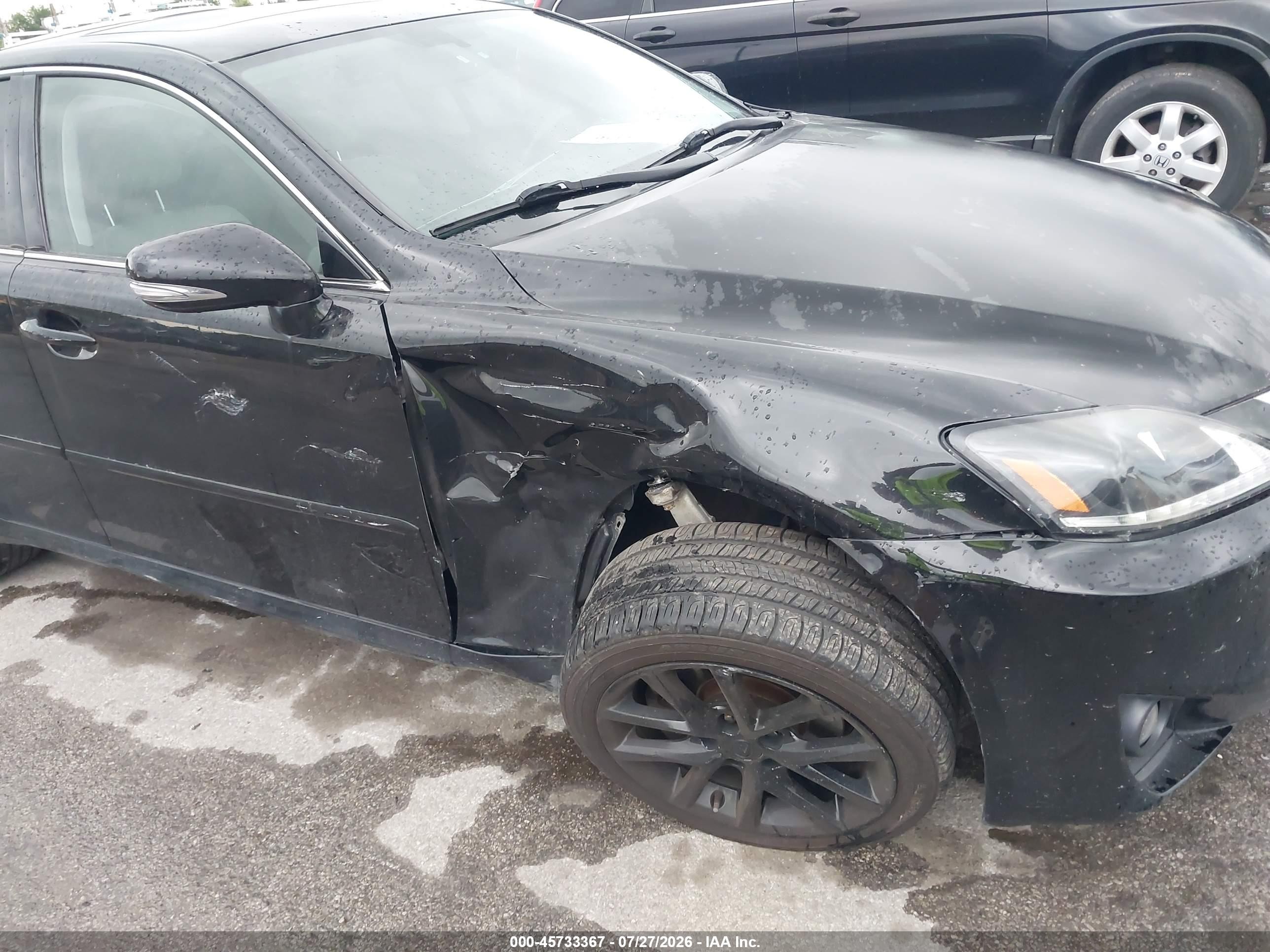 2012 Lexus Is 250   Black vin: JTHCF5C23C5053917