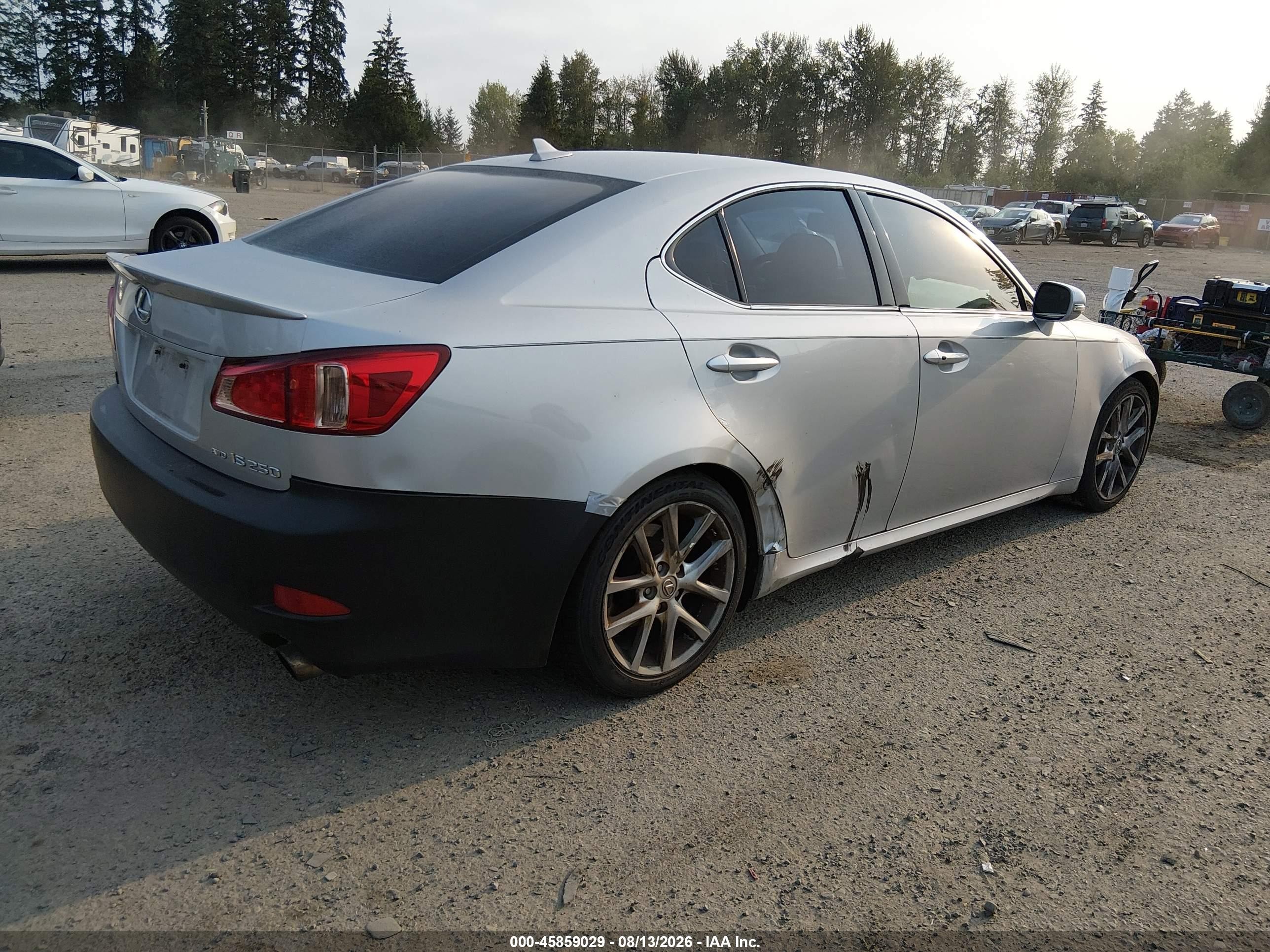 2012 Lexus Is 250 Silver vin: JTHCF5C24C5053067