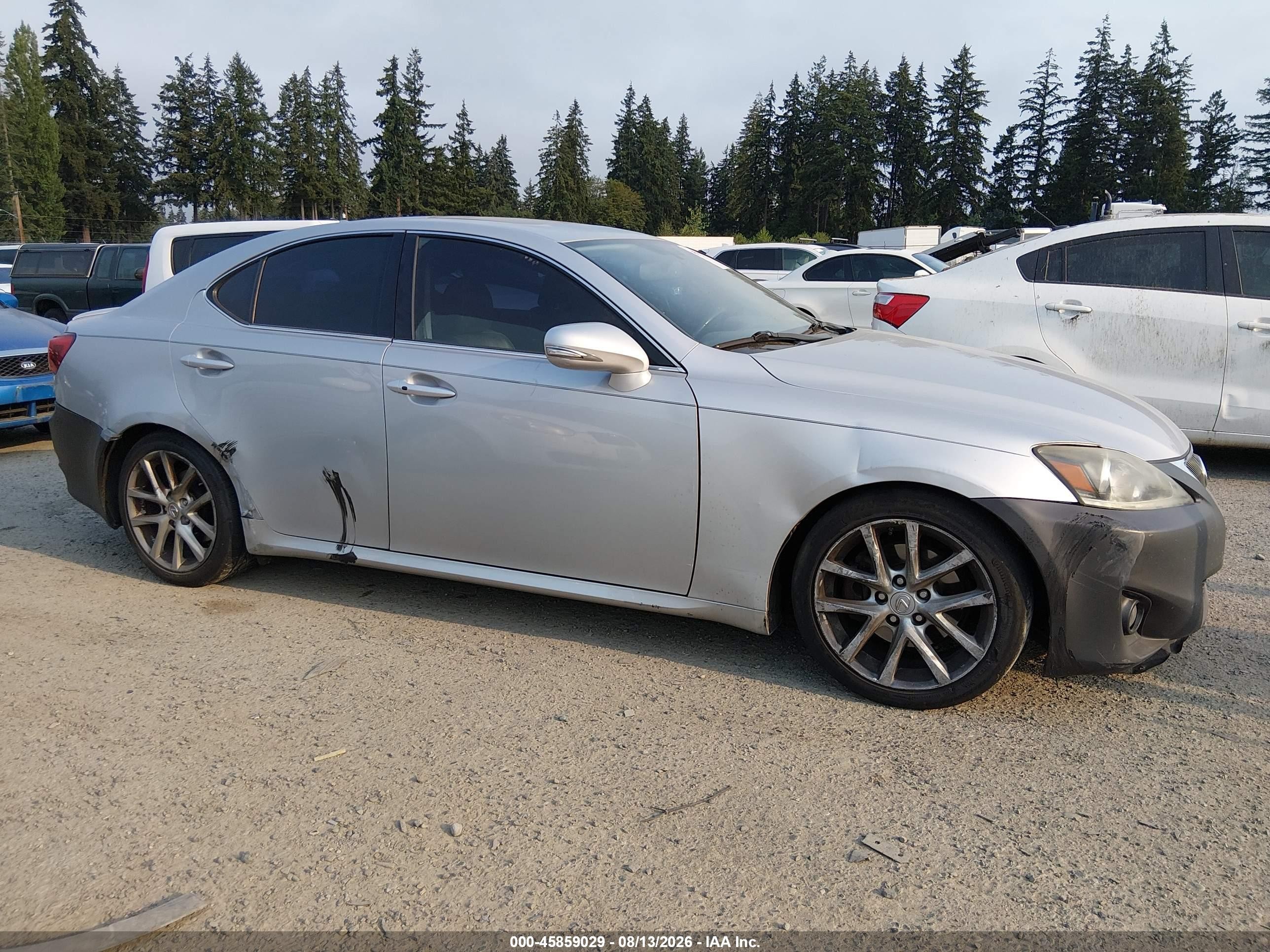 2012 Lexus Is 250 Silver vin: JTHCF5C24C5053067