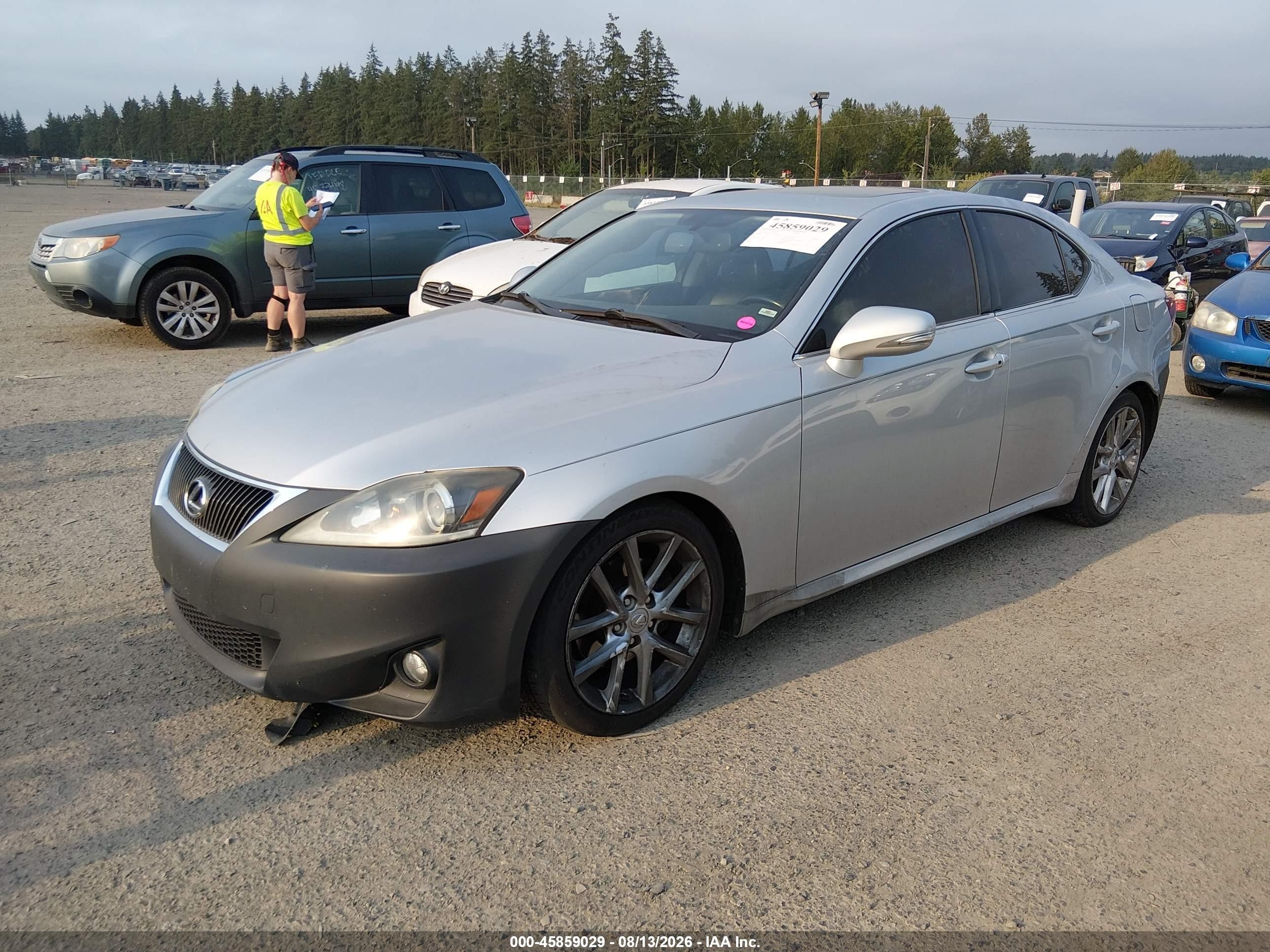 2012 Lexus Is 250 Silver vin: JTHCF5C24C5053067