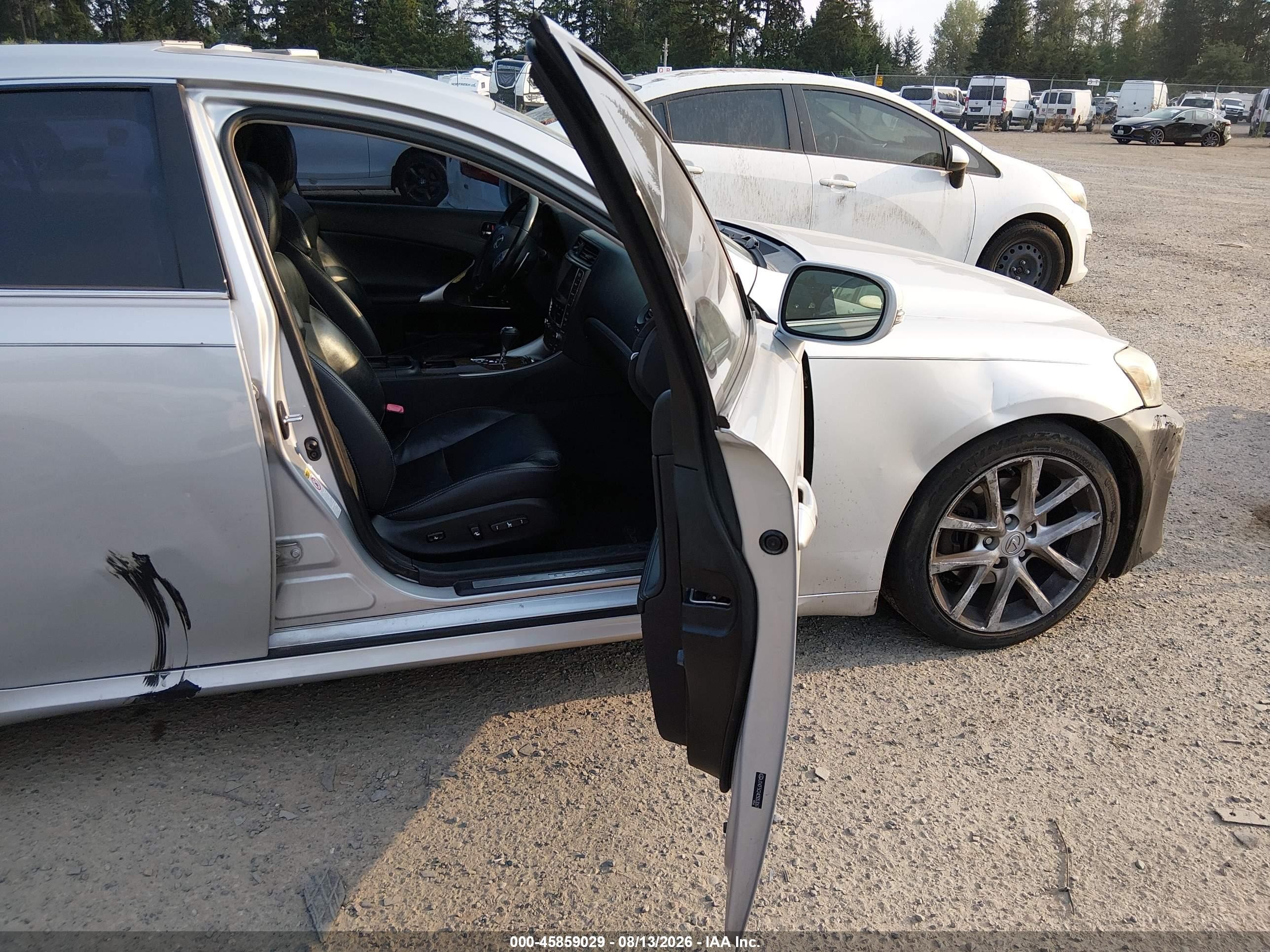 2012 Lexus Is 250 Silver vin: JTHCF5C24C5053067