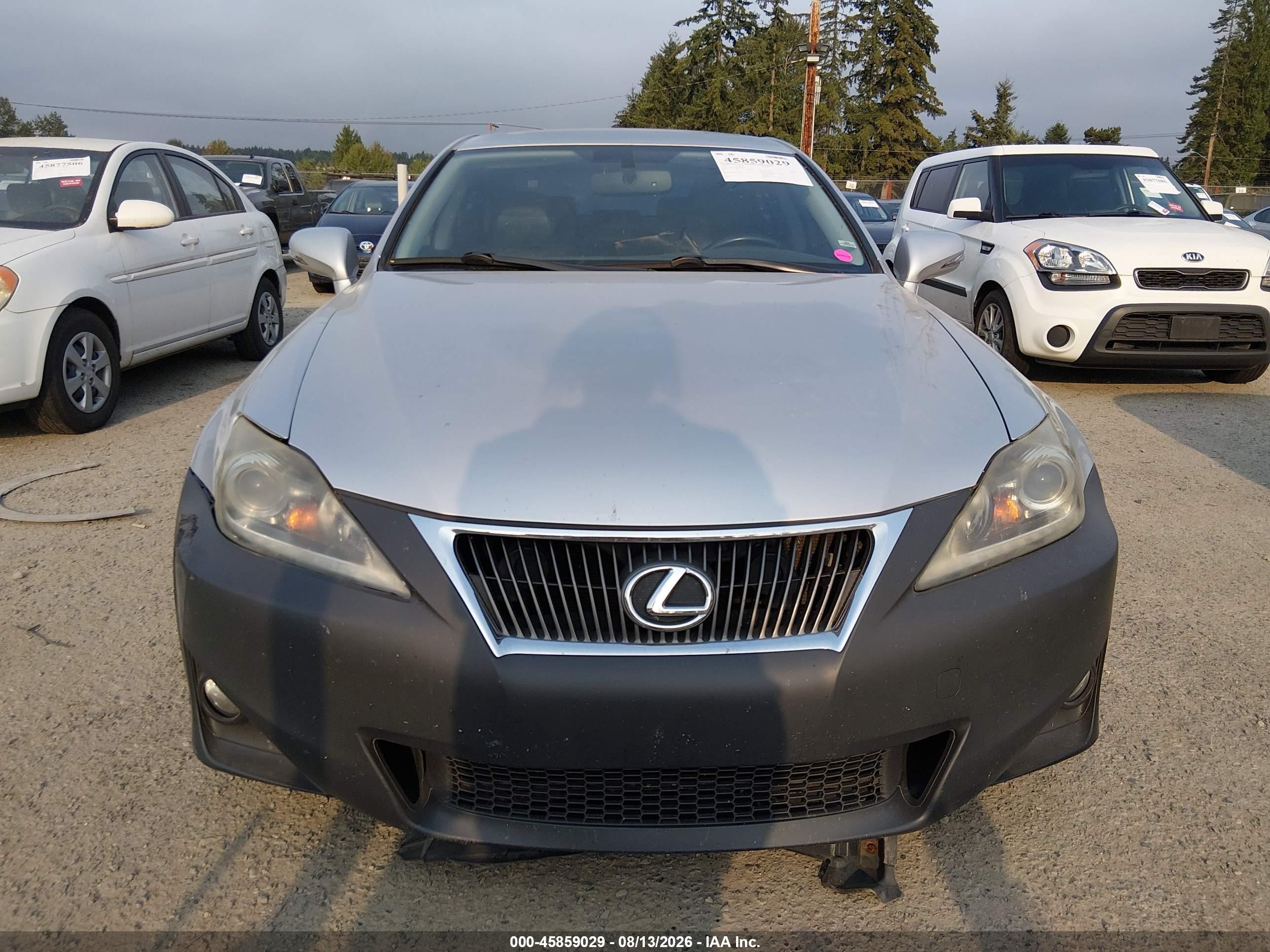 2012 Lexus Is 250 Silver vin: JTHCF5C24C5053067