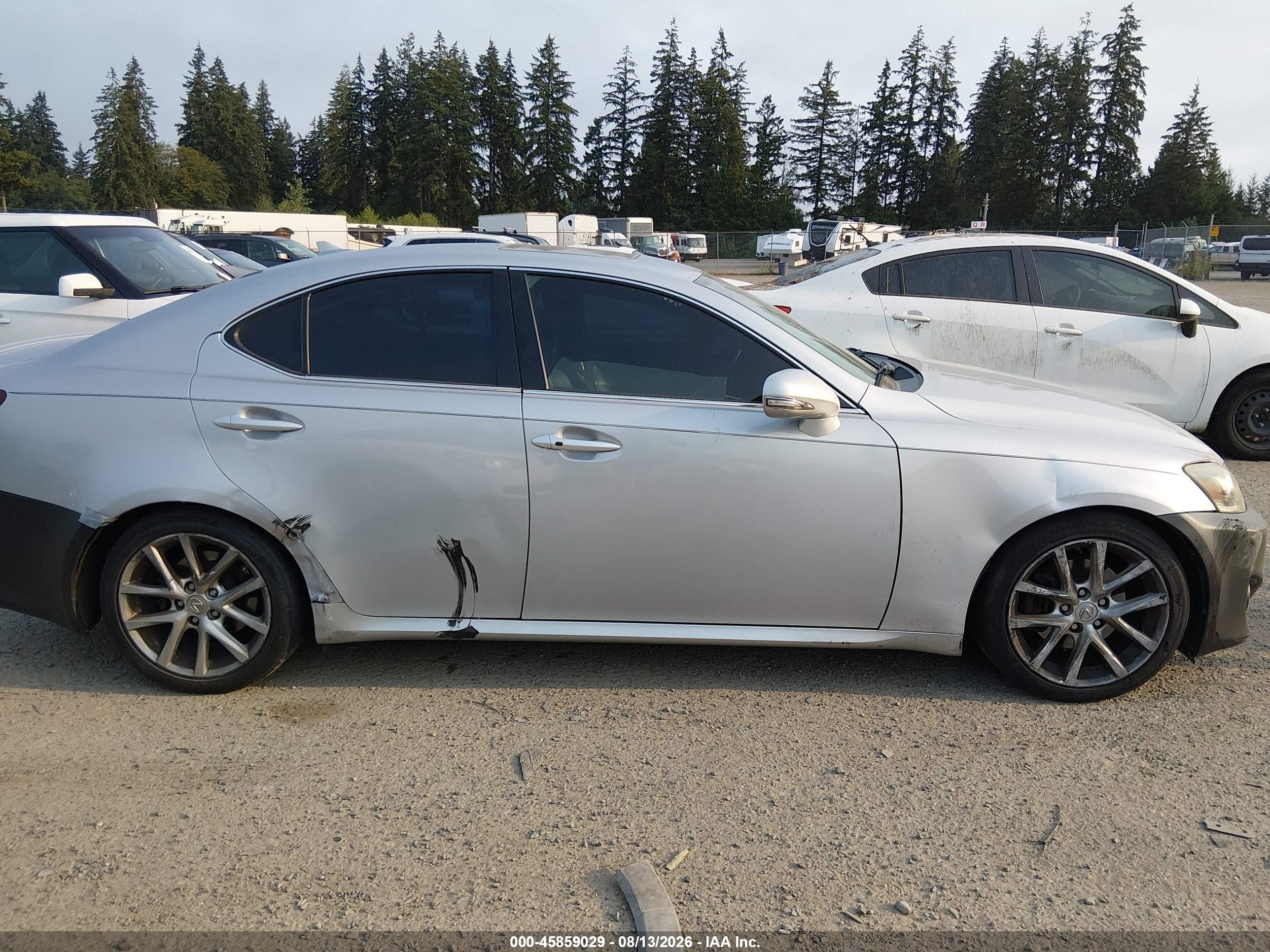 2012 Lexus Is 250 Silver vin: JTHCF5C24C5053067