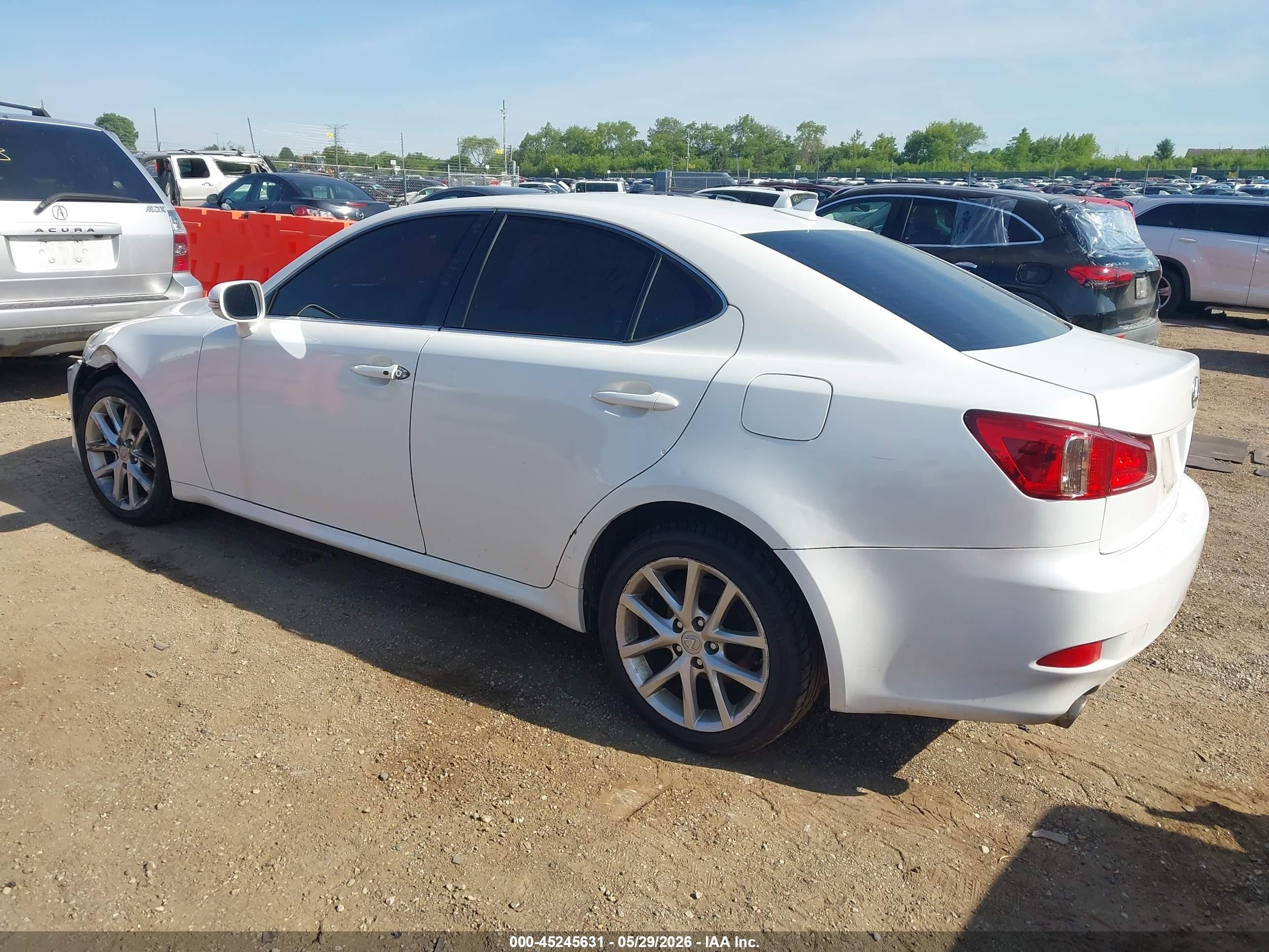 2012 Lexus Is 250   White vin: JTHCF5C24C5060357