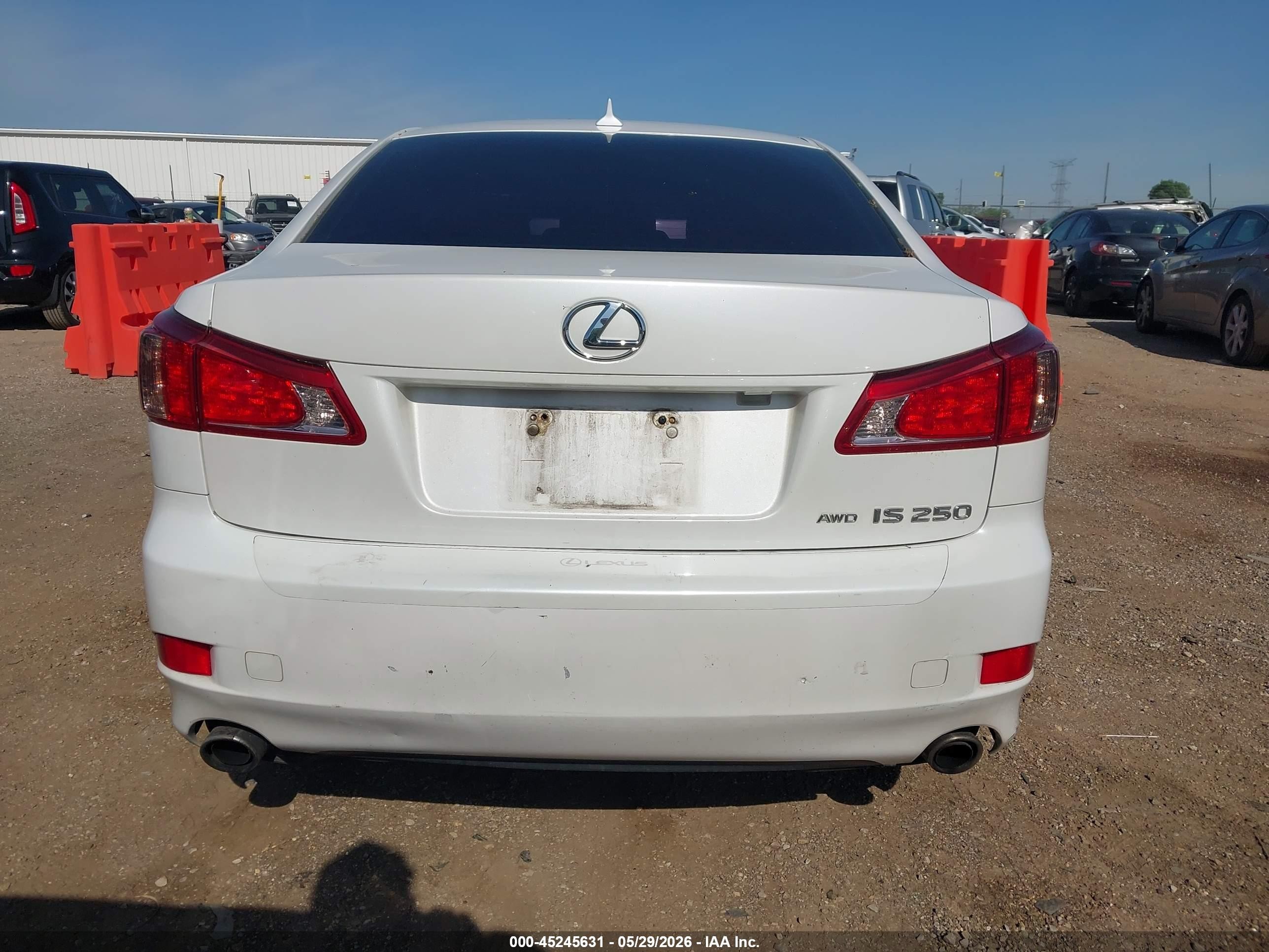 2012 Lexus Is 250   White vin: JTHCF5C24C5060357