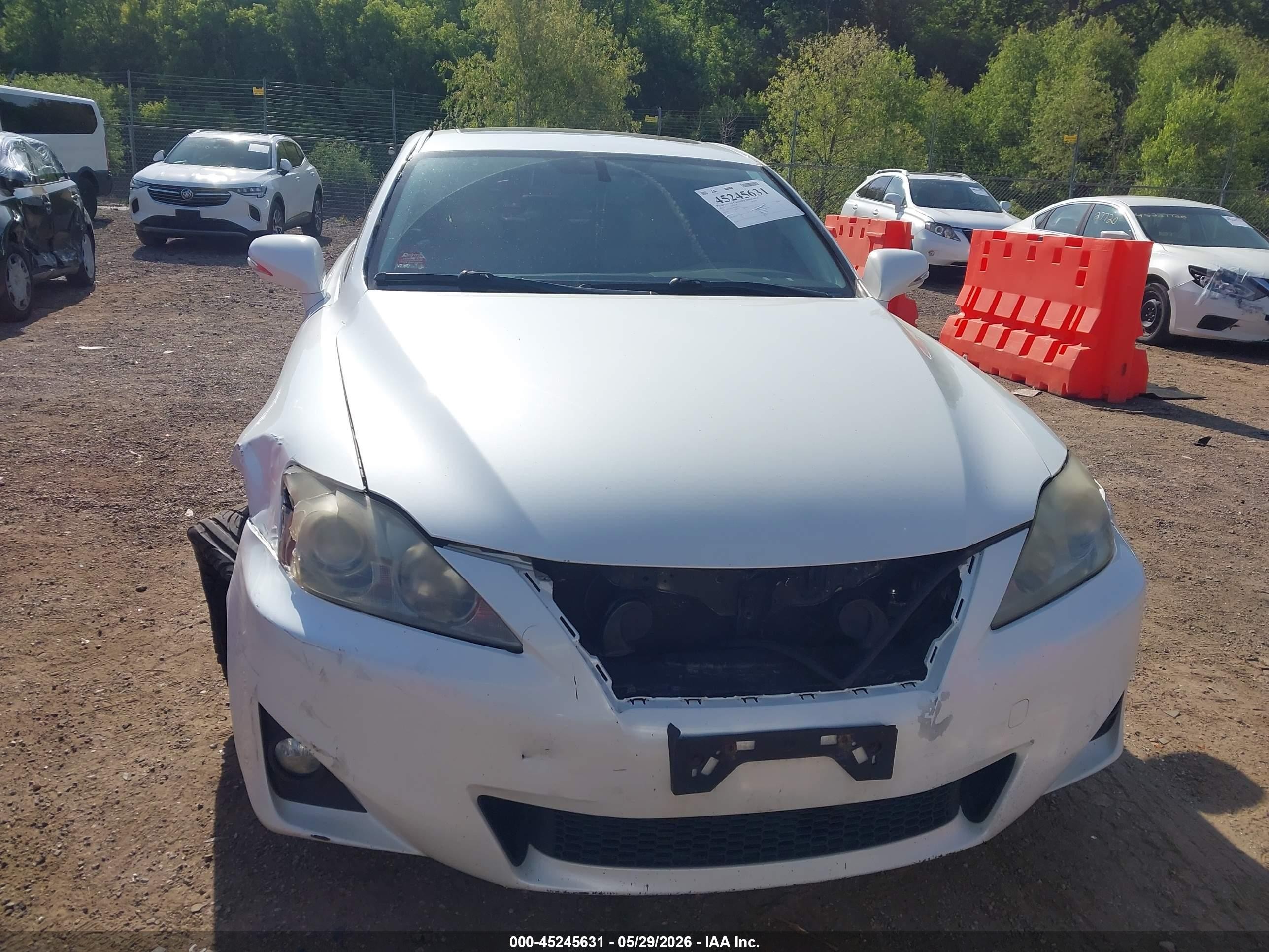 2012 Lexus Is 250   White vin: JTHCF5C24C5060357