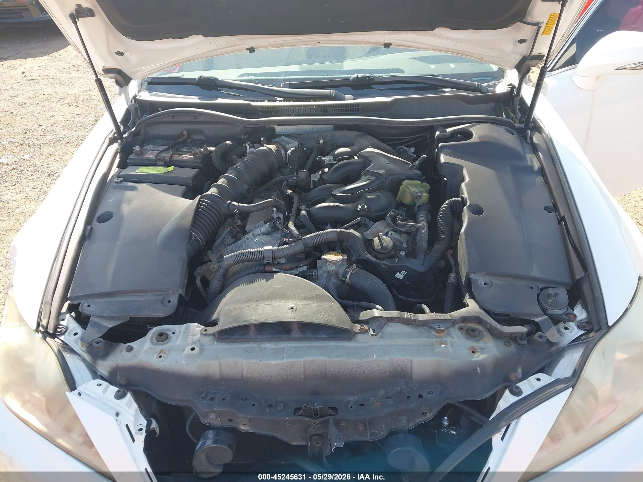 2012 Lexus Is 250   White vin: JTHCF5C24C5060357