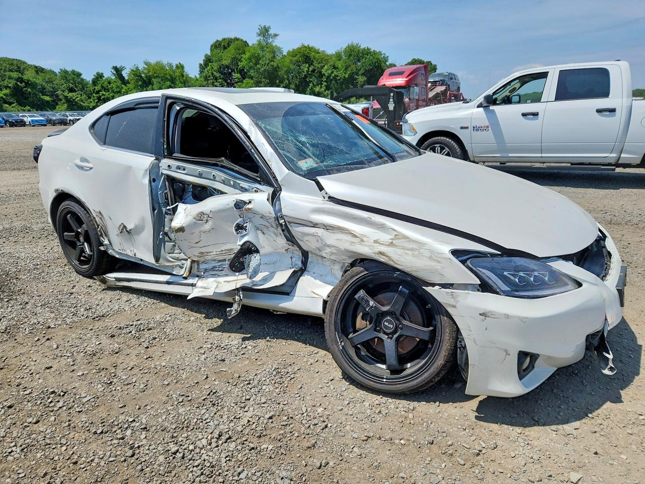 2013 Lexus Is 250 White vin: JTHCF5C24D5063051