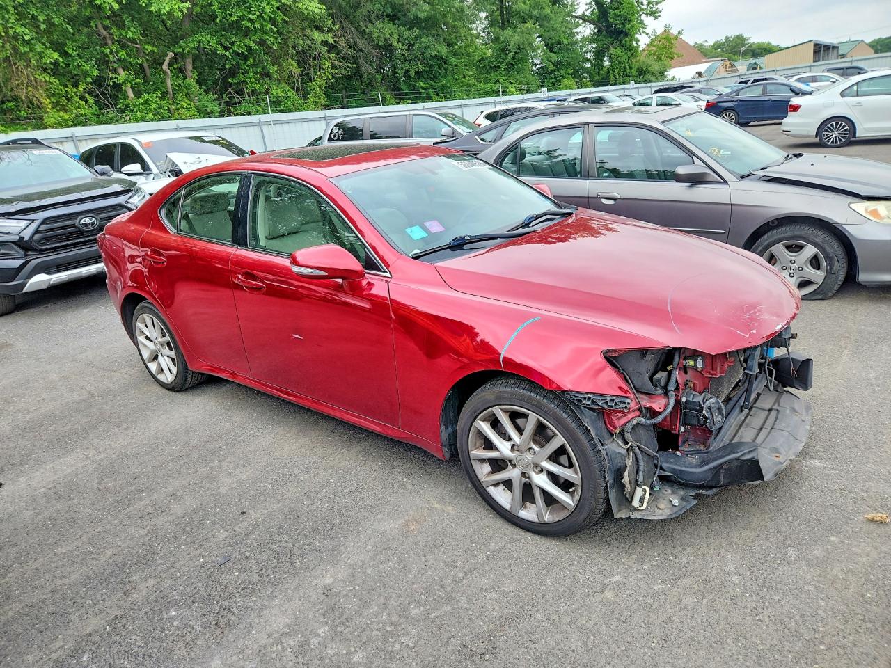 2012 Lexus Is 250 Red vin: JTHCF5C25C5054812
