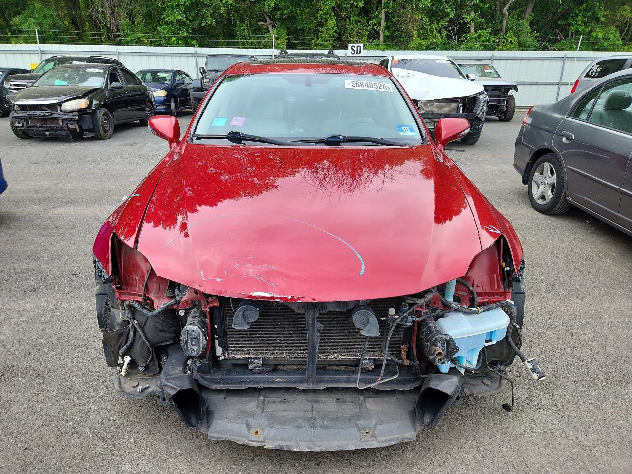 2012 Lexus Is 250 Red vin: JTHCF5C25C5054812