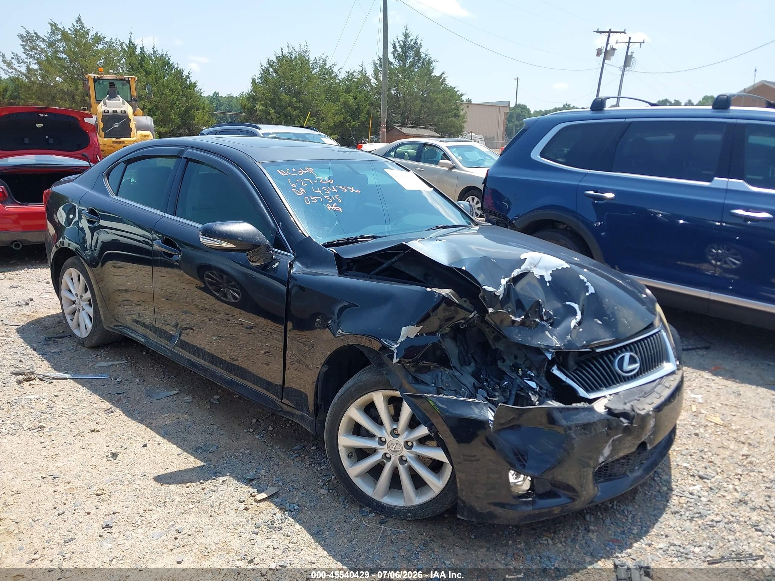 2010 Lexus Is 250   Black vin: JTHCF5C26A5037515