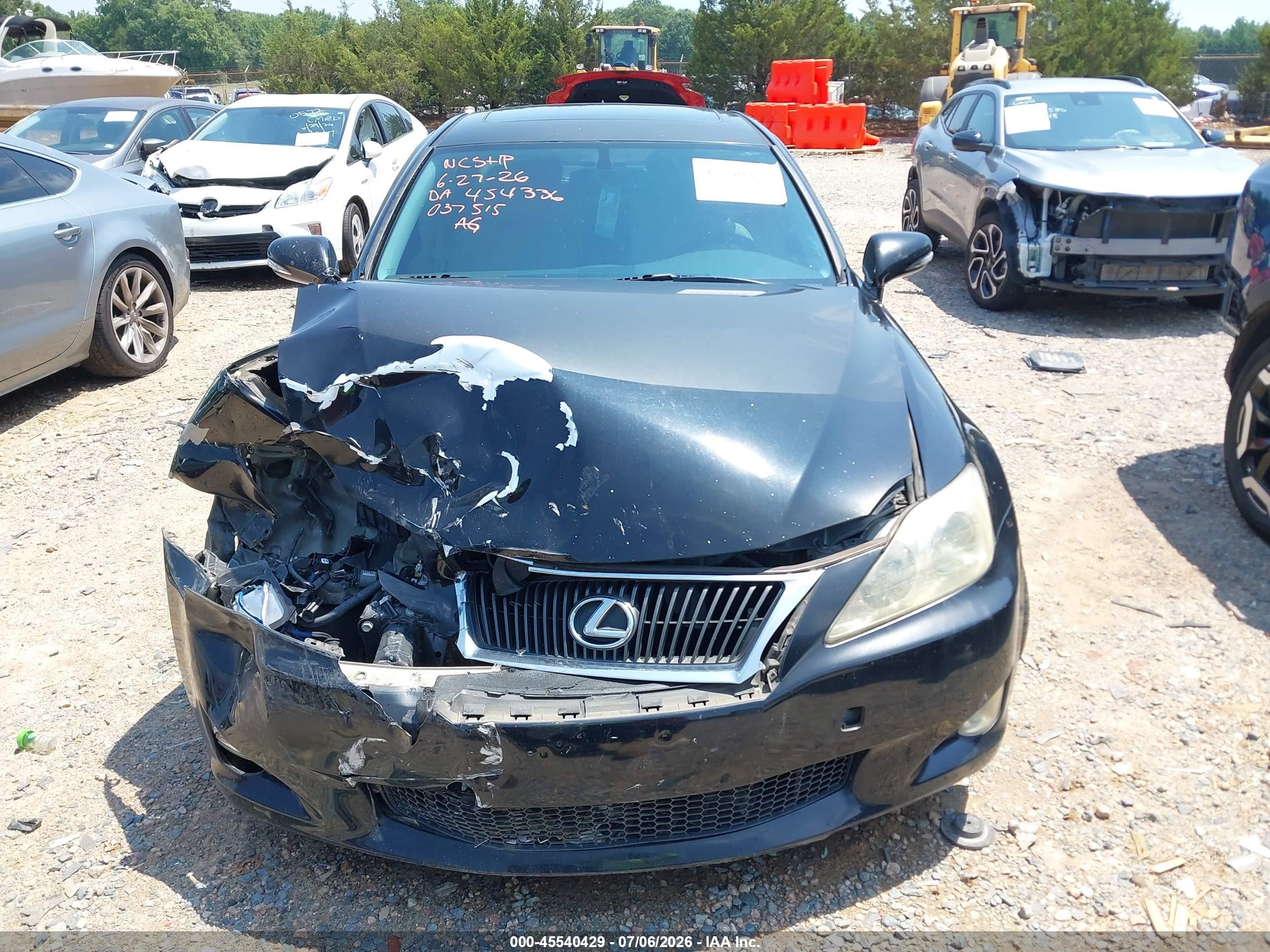 2010 Lexus Is 250   Black vin: JTHCF5C26A5037515